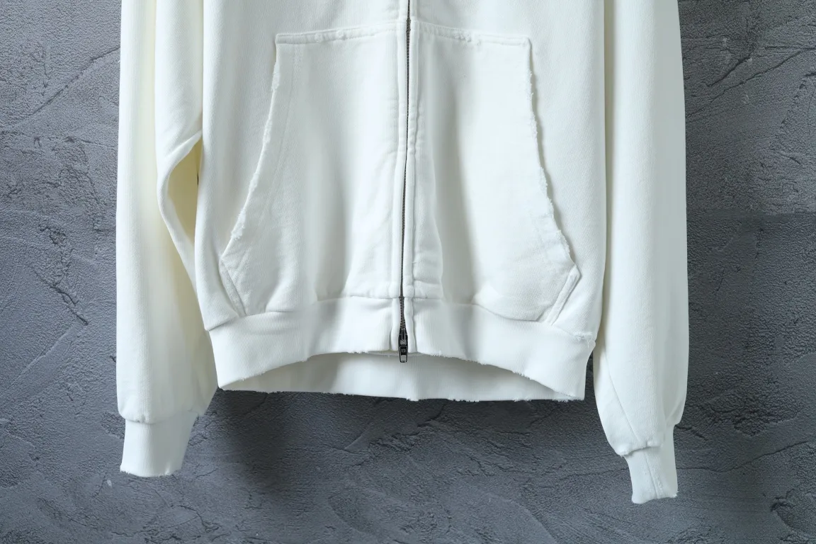 Distressed Logo-Embroidered Zip-Up Hoodie D29922634 — view 25