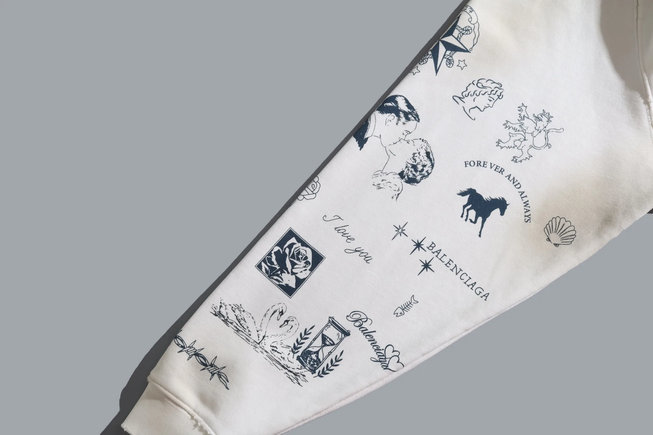 Graphic Print Distressed Zip-Up Hoodie D31920070 — view 12