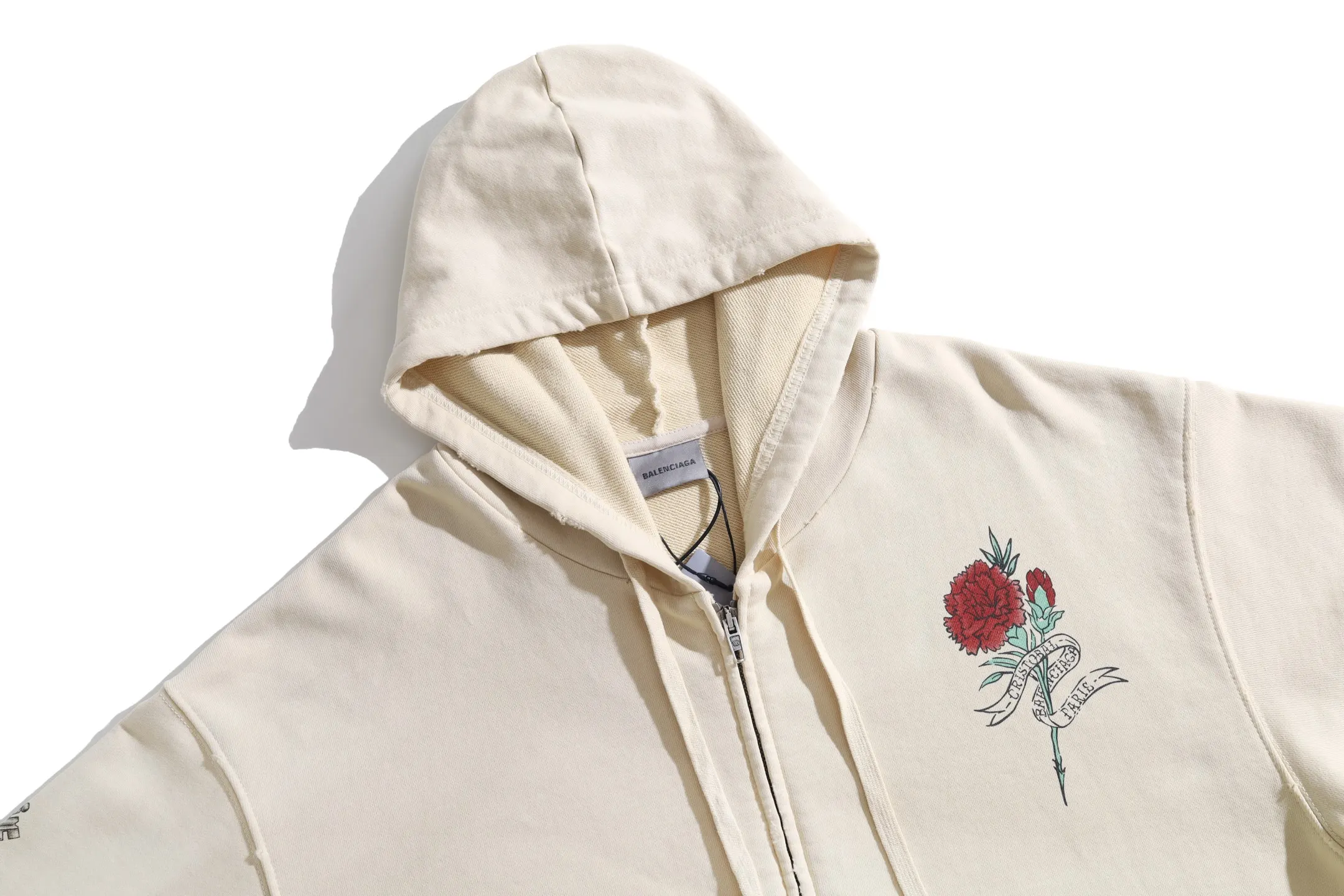 Graffiti Print Zip-Up Hoodie D31922607 — view 3