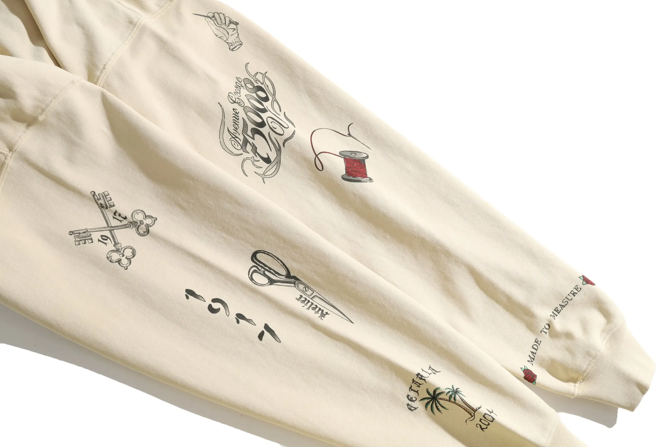 Graffiti Print Zip-Up Hoodie D31922607 — view 6