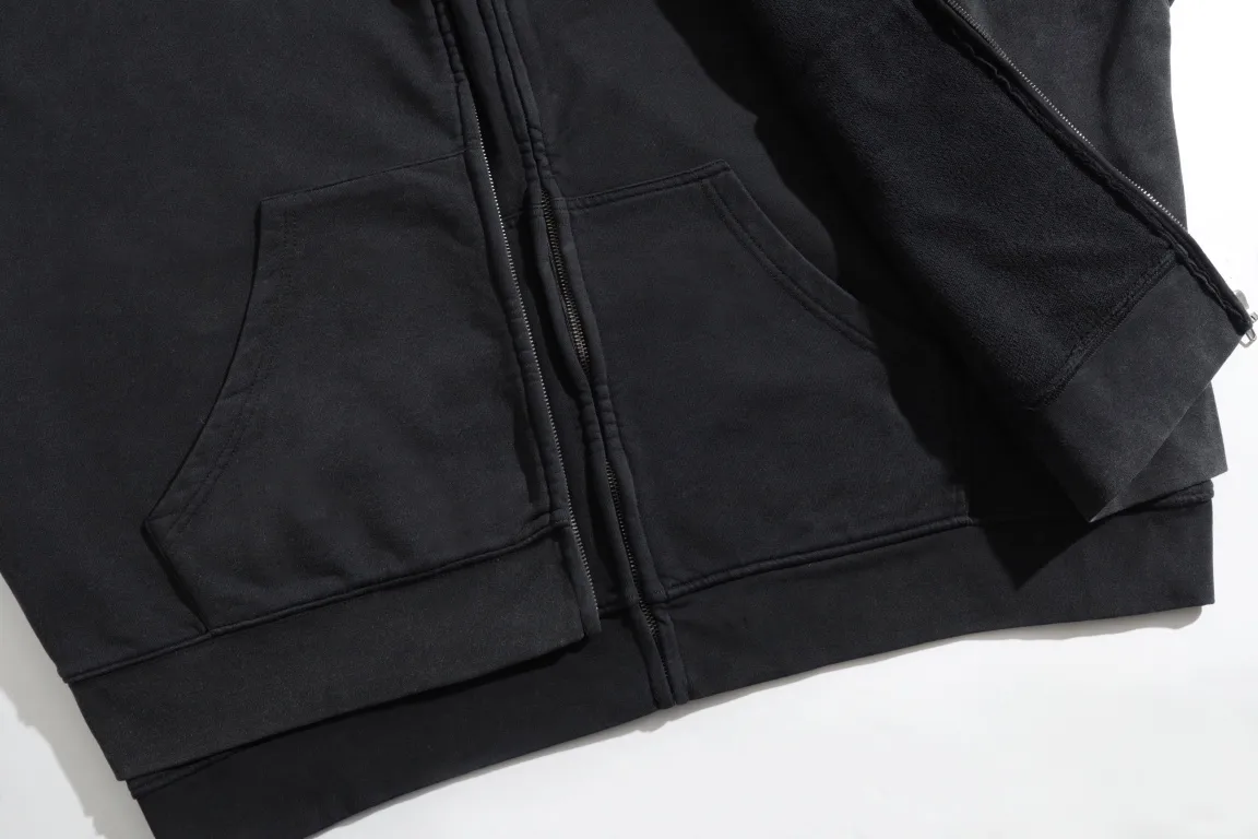 Logo-Embroidered Layered Zip-Up Hoodie D49922571 — view 6
