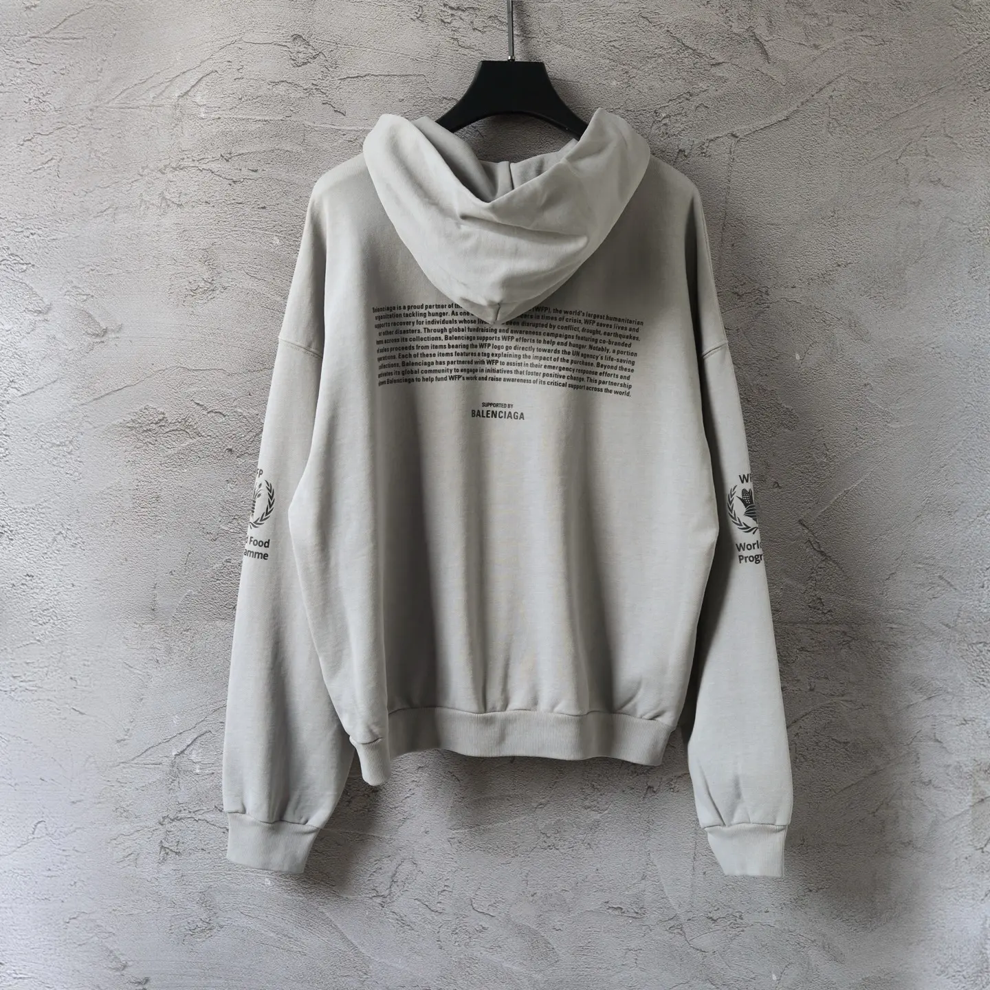 WFP Logo Print Zip-Up Hoodie D29922606 — view 2