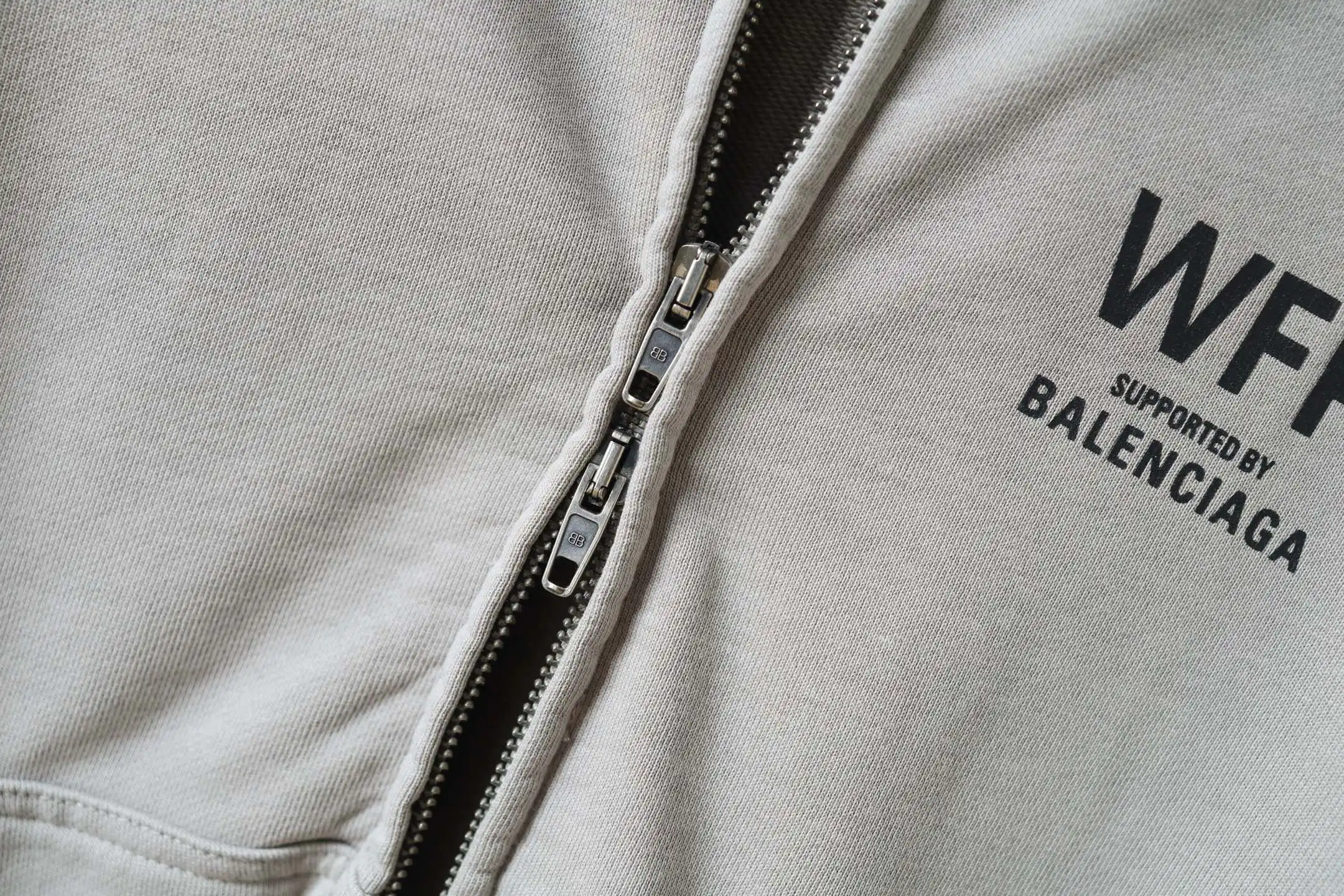 WFP Logo Print Zip-Up Hoodie D29922606 — view 5