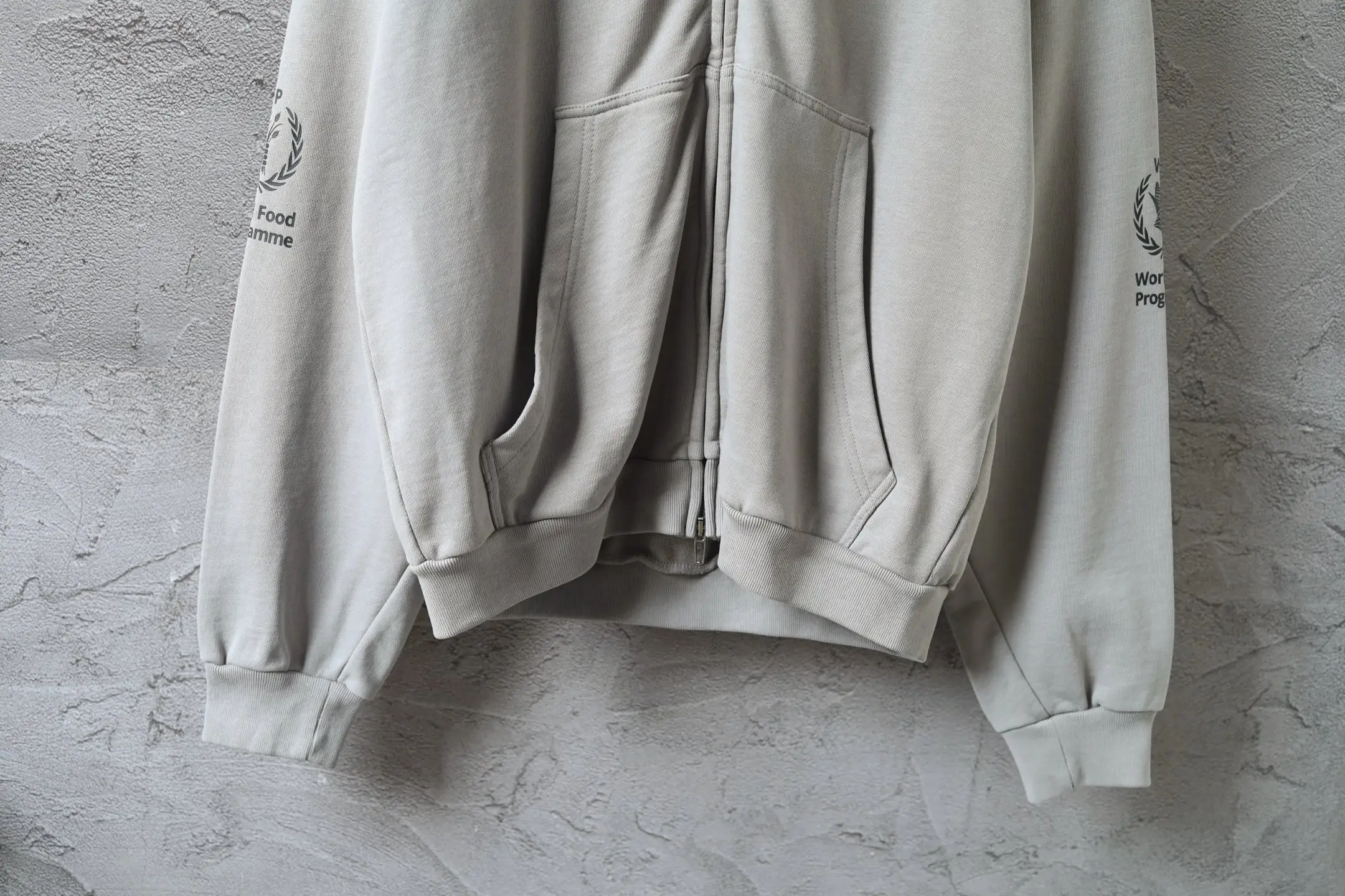 WFP Logo Print Zip-Up Hoodie D29922606 — view 6
