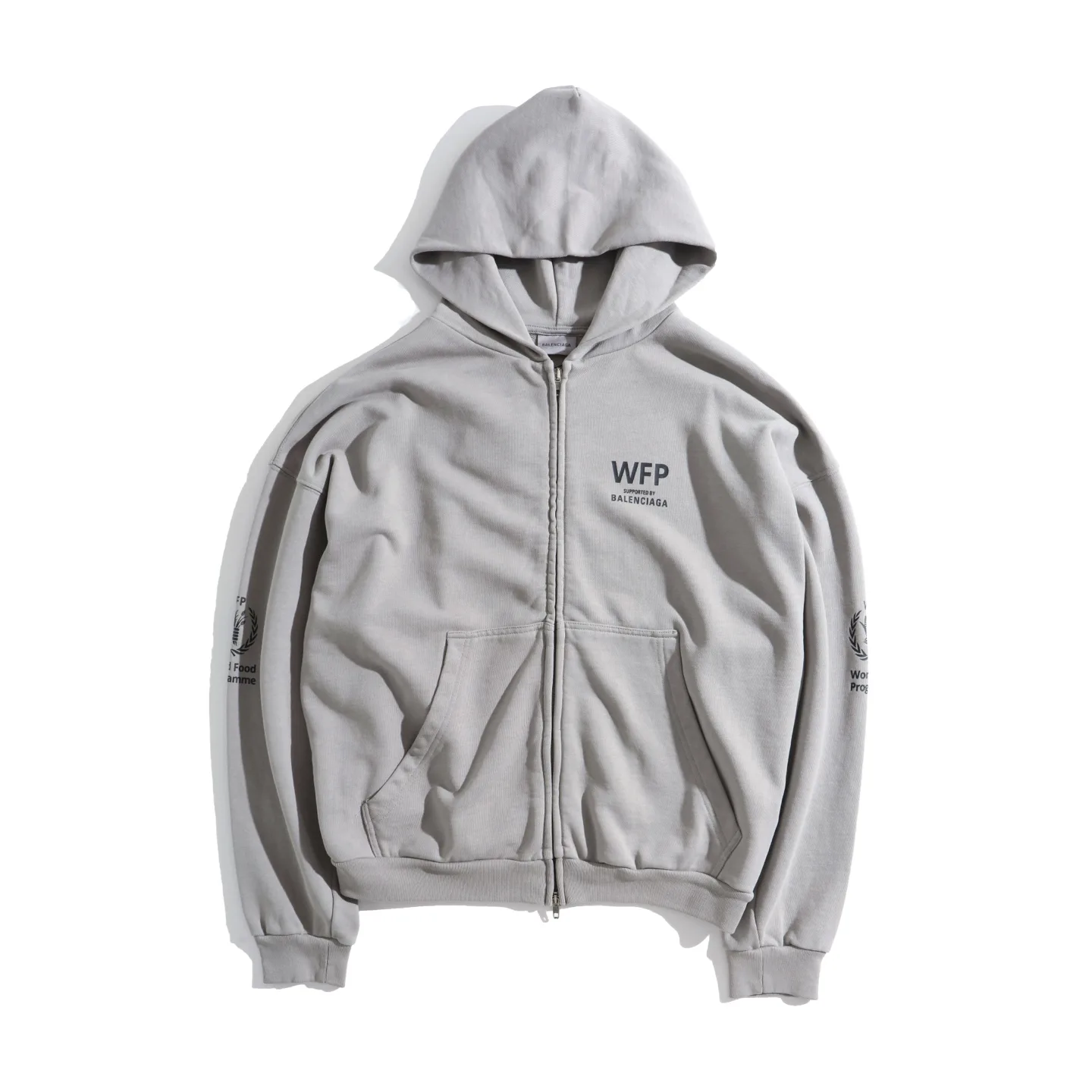 WFP Logo Print Zip-Up Hoodie D29922606 — view 10