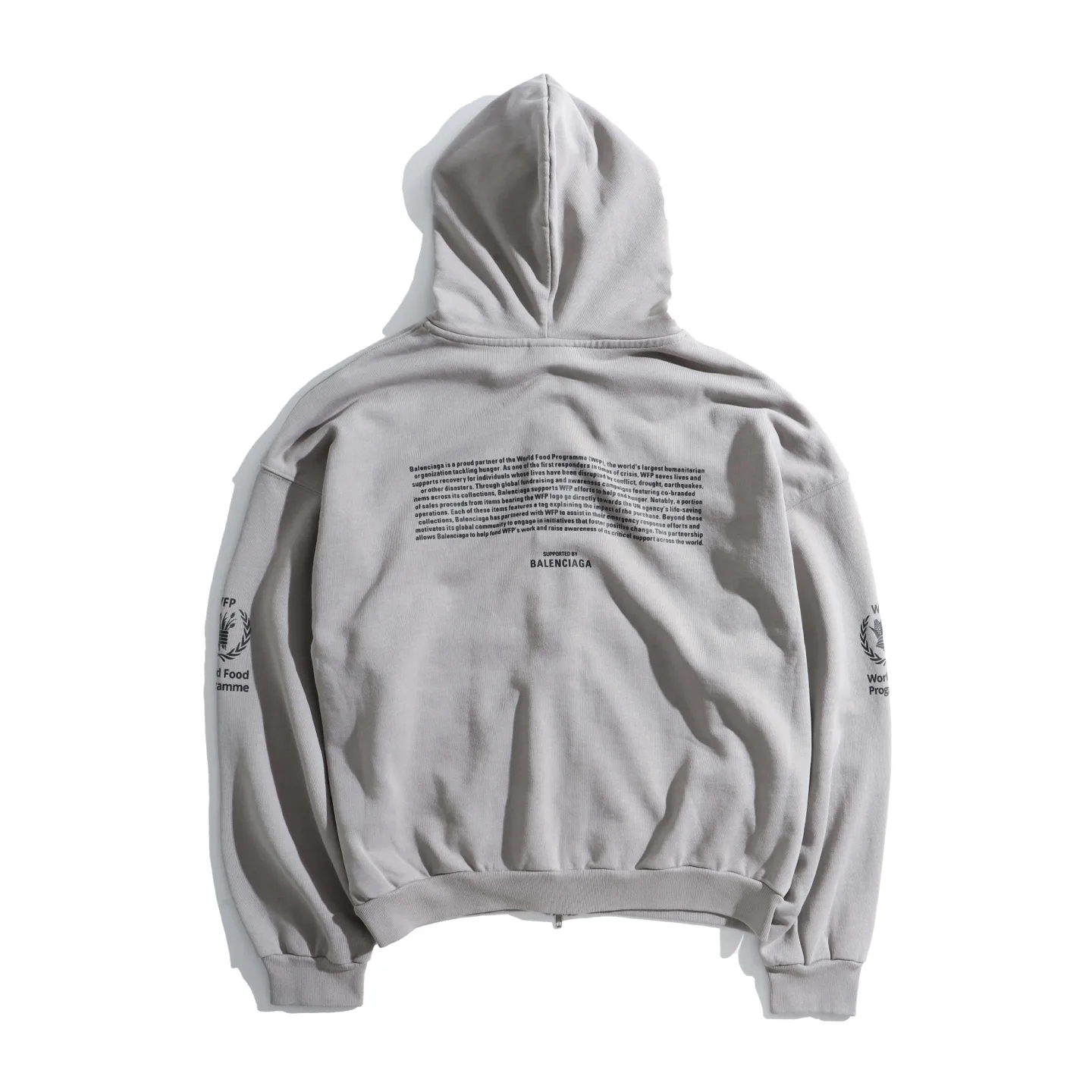 WFP Logo Print Zip-Up Hoodie D29922606 — view 11