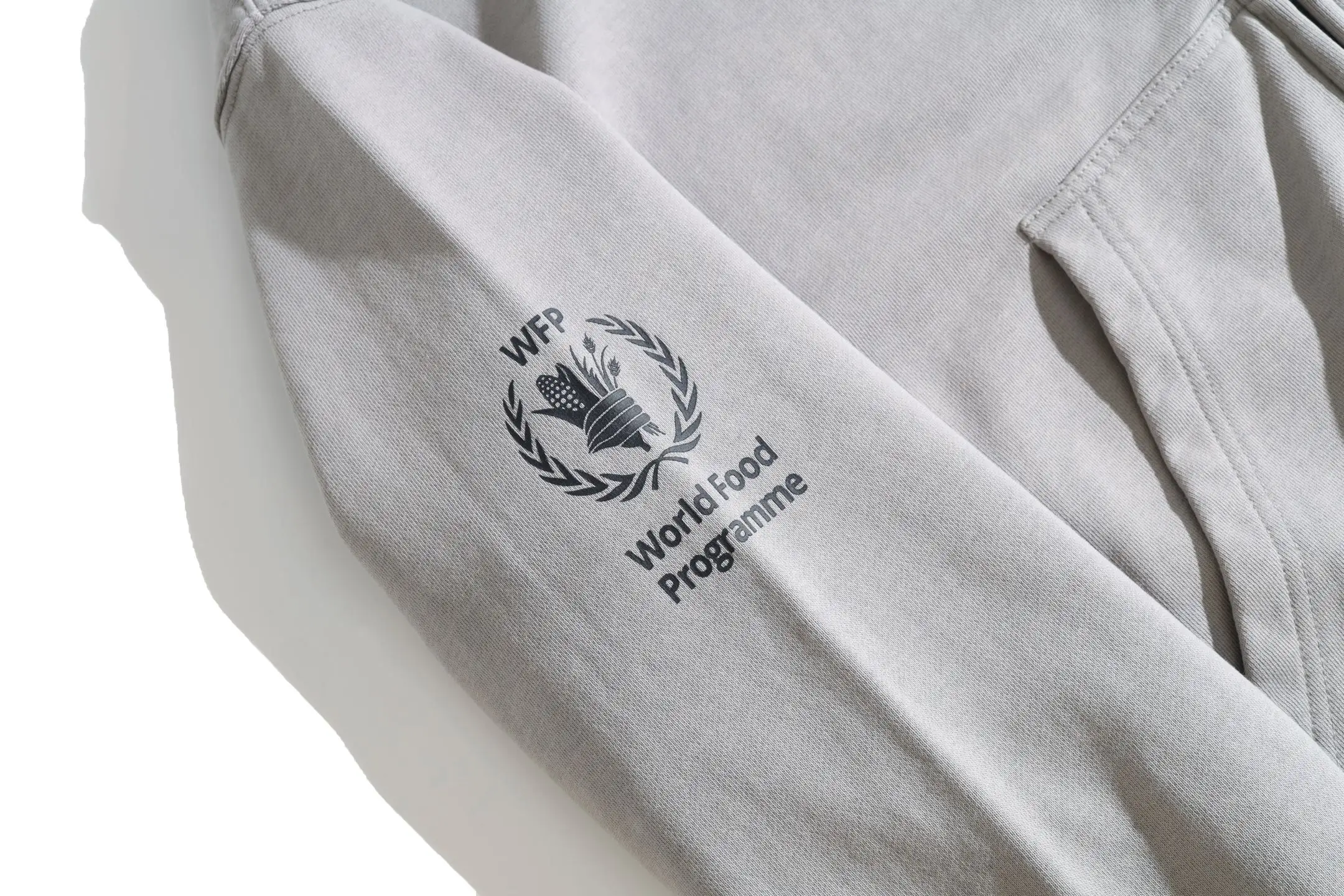 WFP Logo Print Zip-Up Hoodie D29922606 — view 14