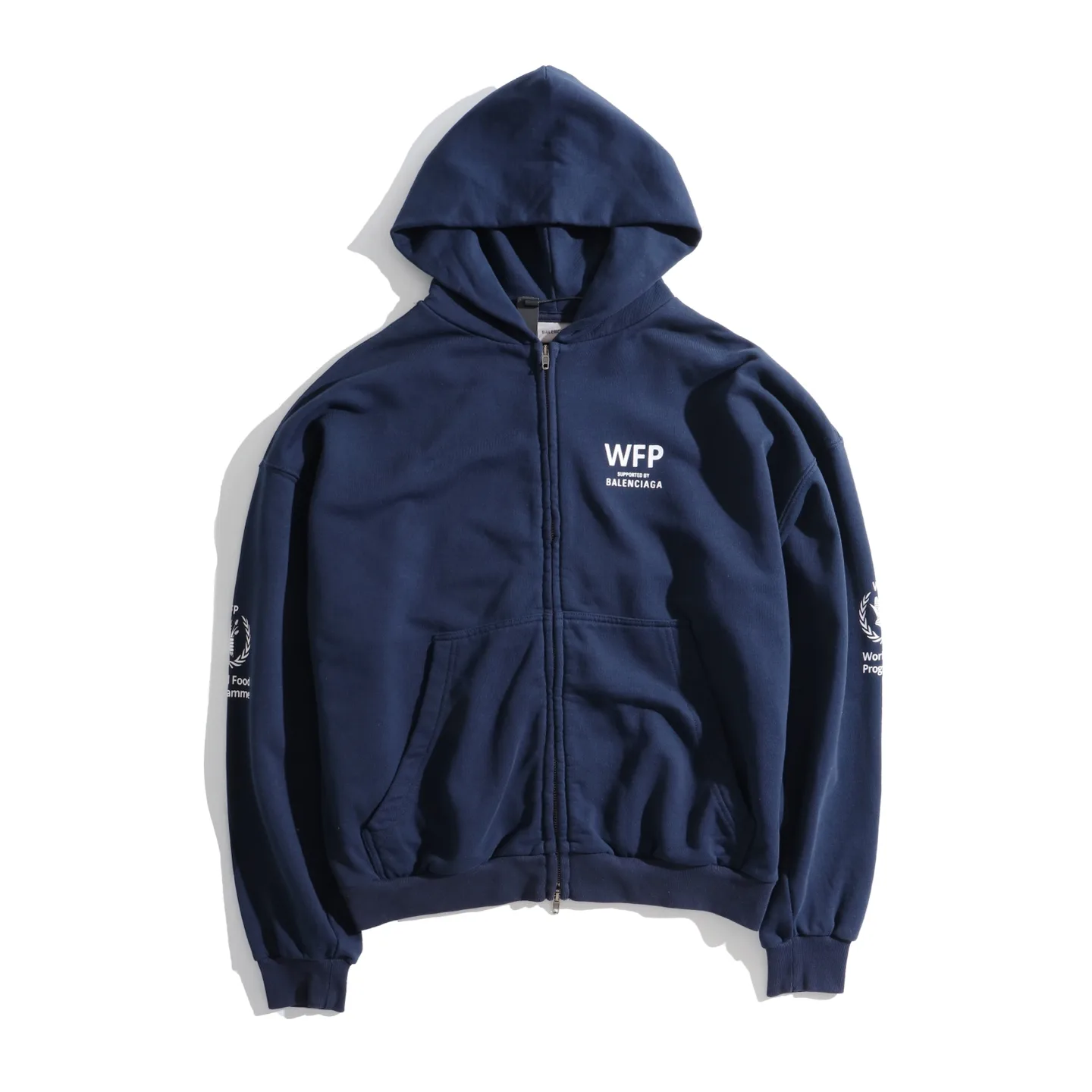 WFP Logo Print Zip-Up Hoodie D29922606 — view 28