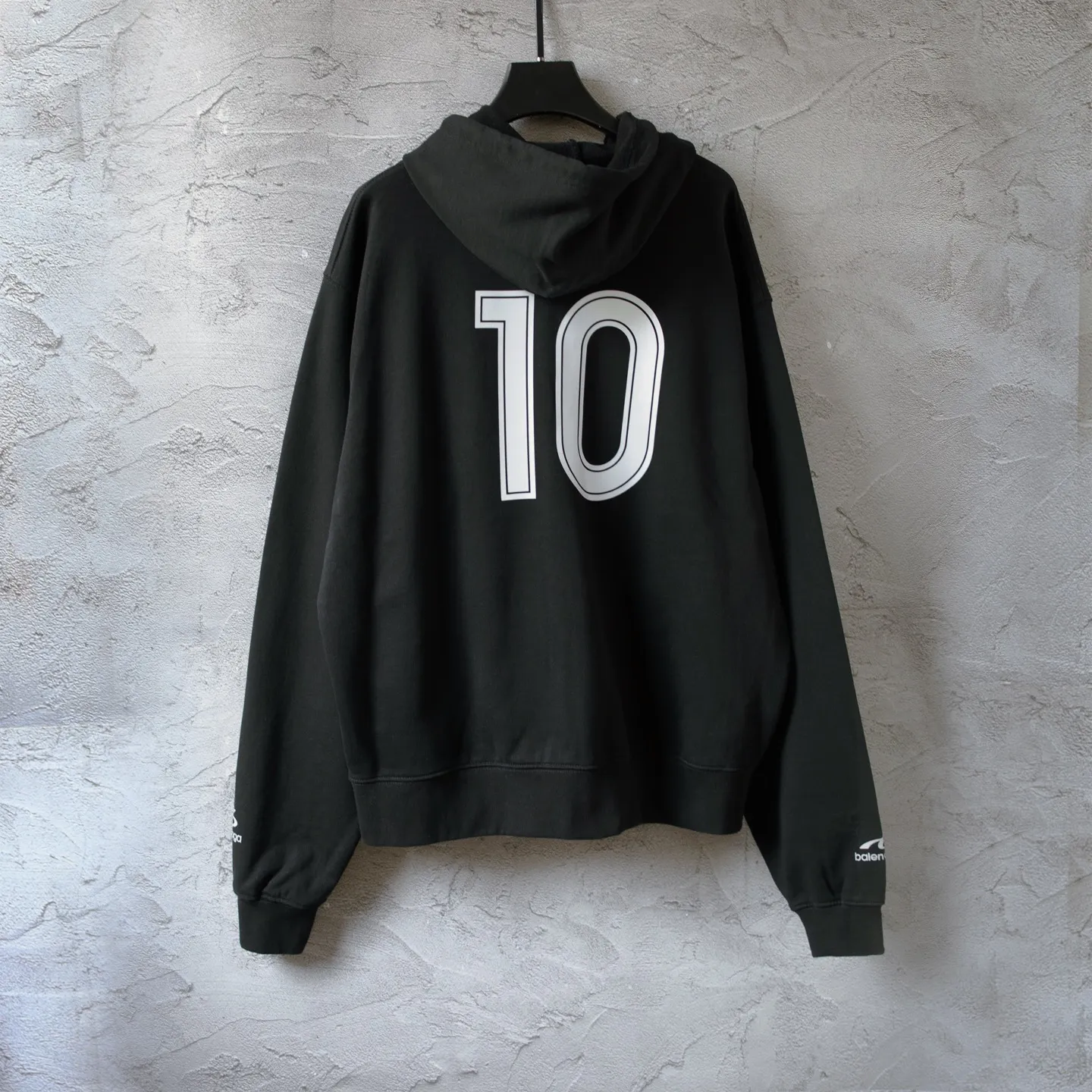 Logo Print Zip-Up Jersey Hoodie D29922605 — view 2