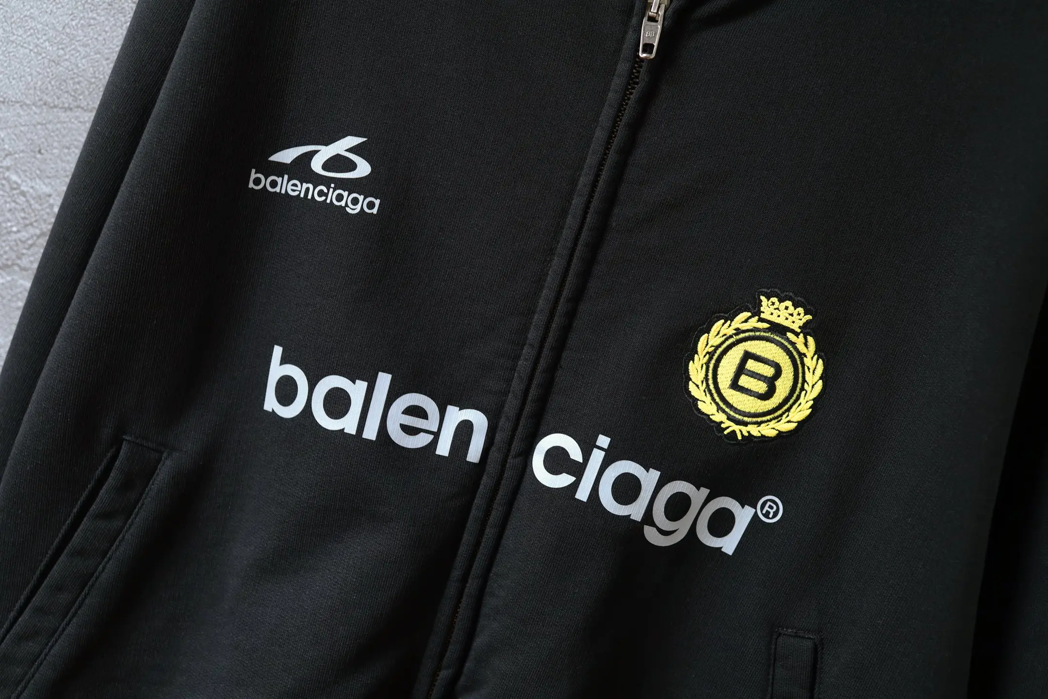 Logo Print Zip-Up Jersey Hoodie D29922605 — view 4