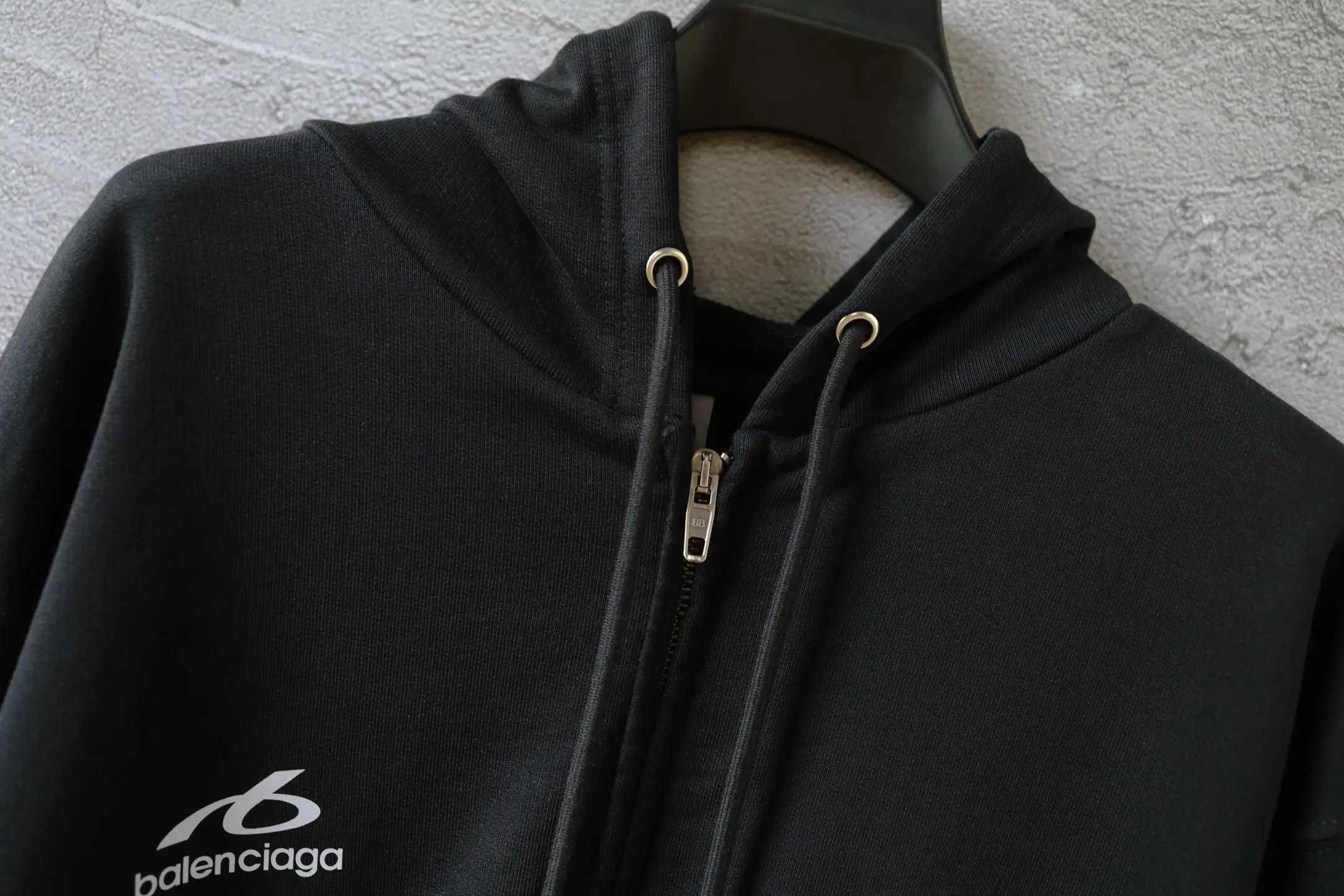 Logo Print Zip-Up Jersey Hoodie D29922605 — view 6