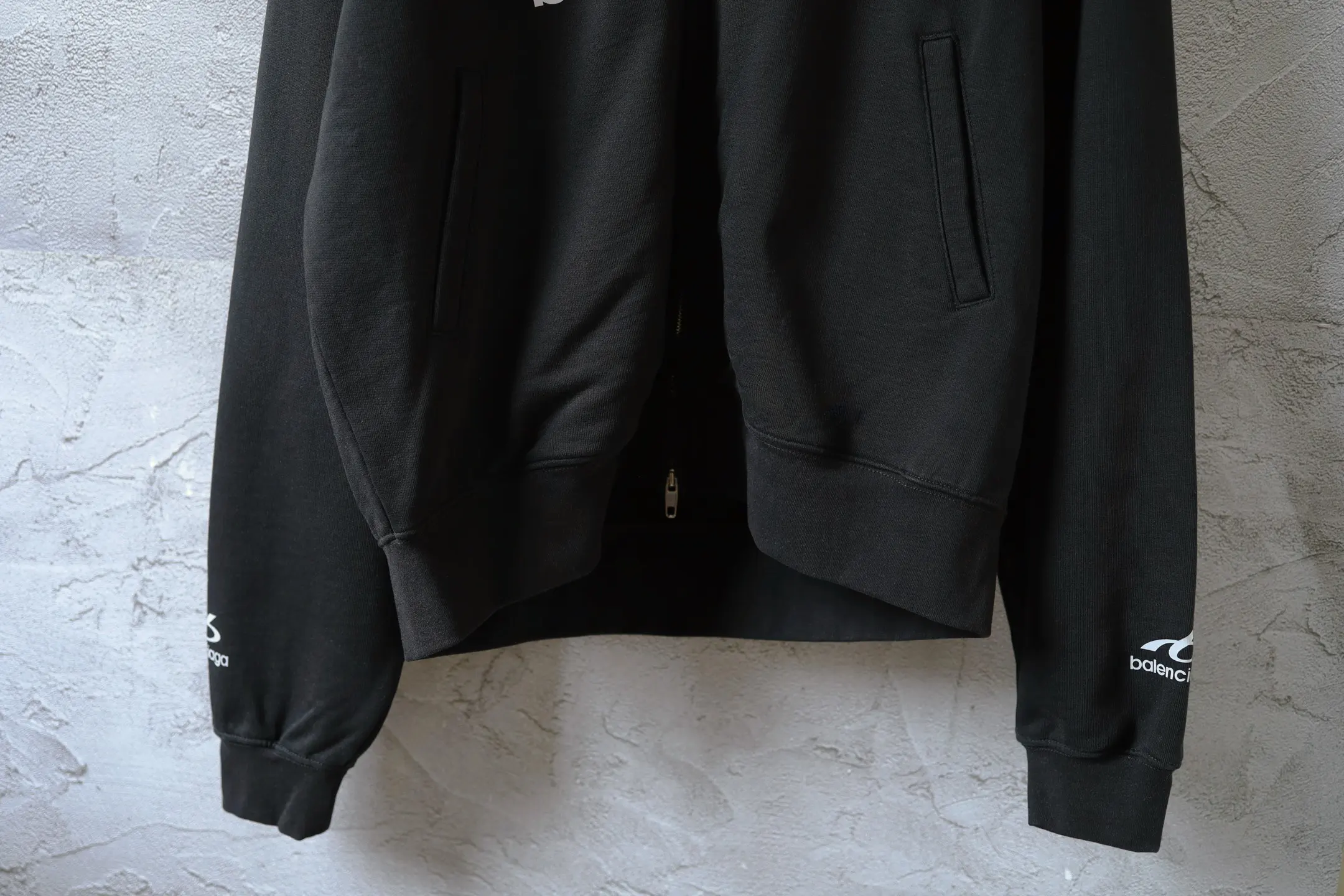 Logo Print Zip-Up Jersey Hoodie D29922605 — view 7