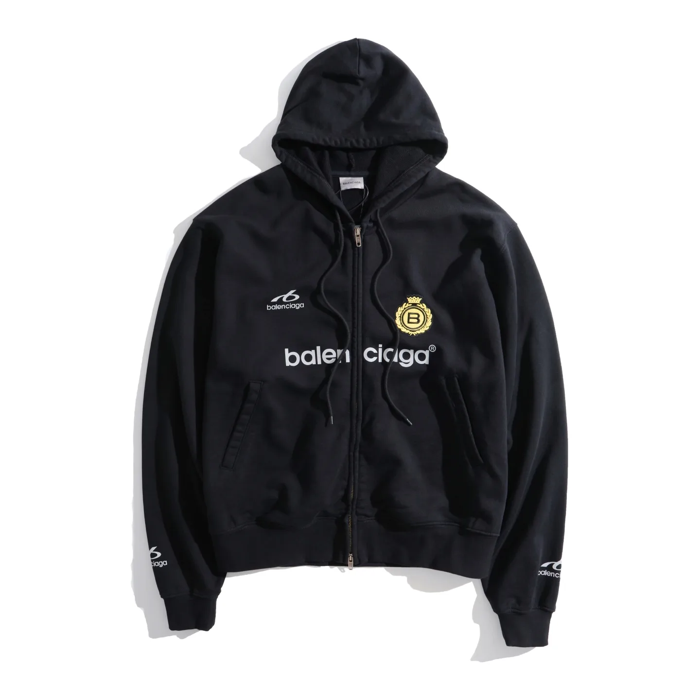 Logo Print Zip-Up Jersey Hoodie D29922605 — view 10
