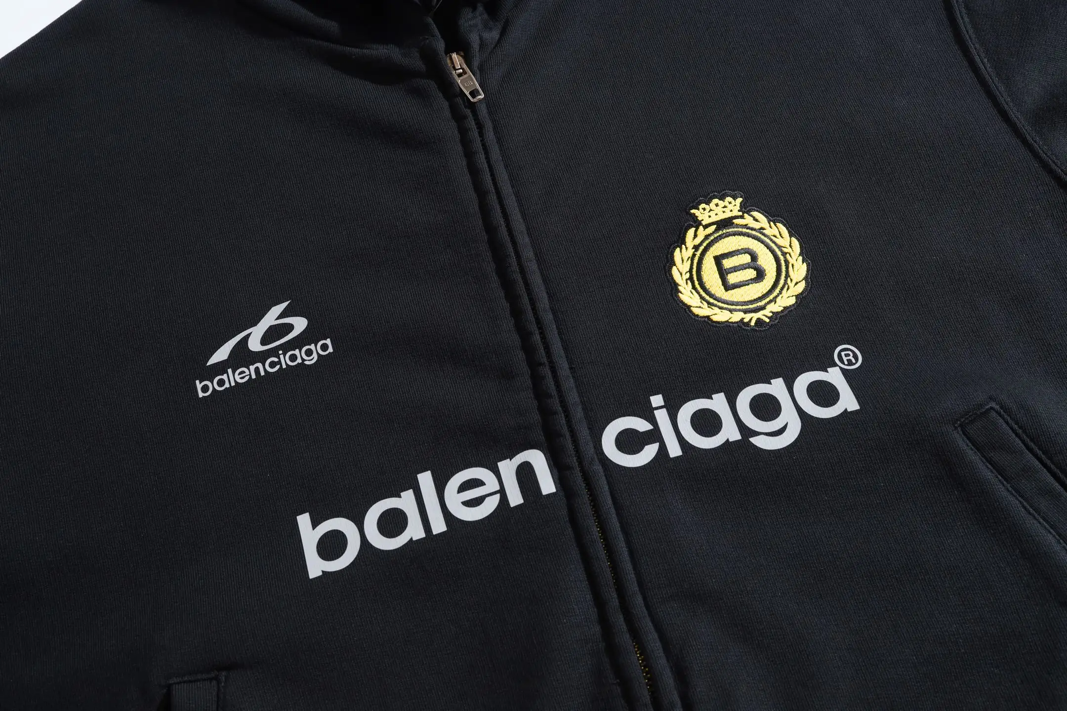 Logo Print Zip-Up Jersey Hoodie D29922605 — view 12