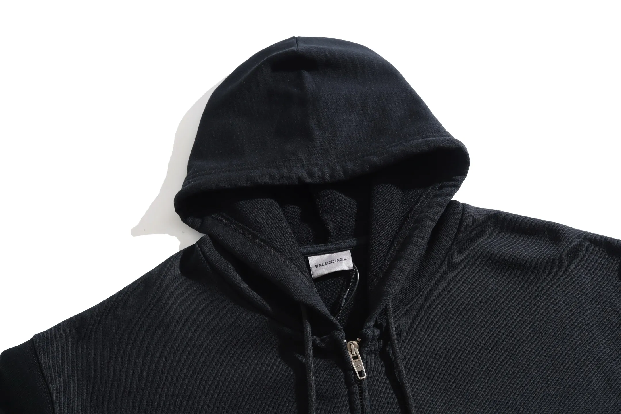 Logo Print Zip-Up Jersey Hoodie D29922605 — view 13