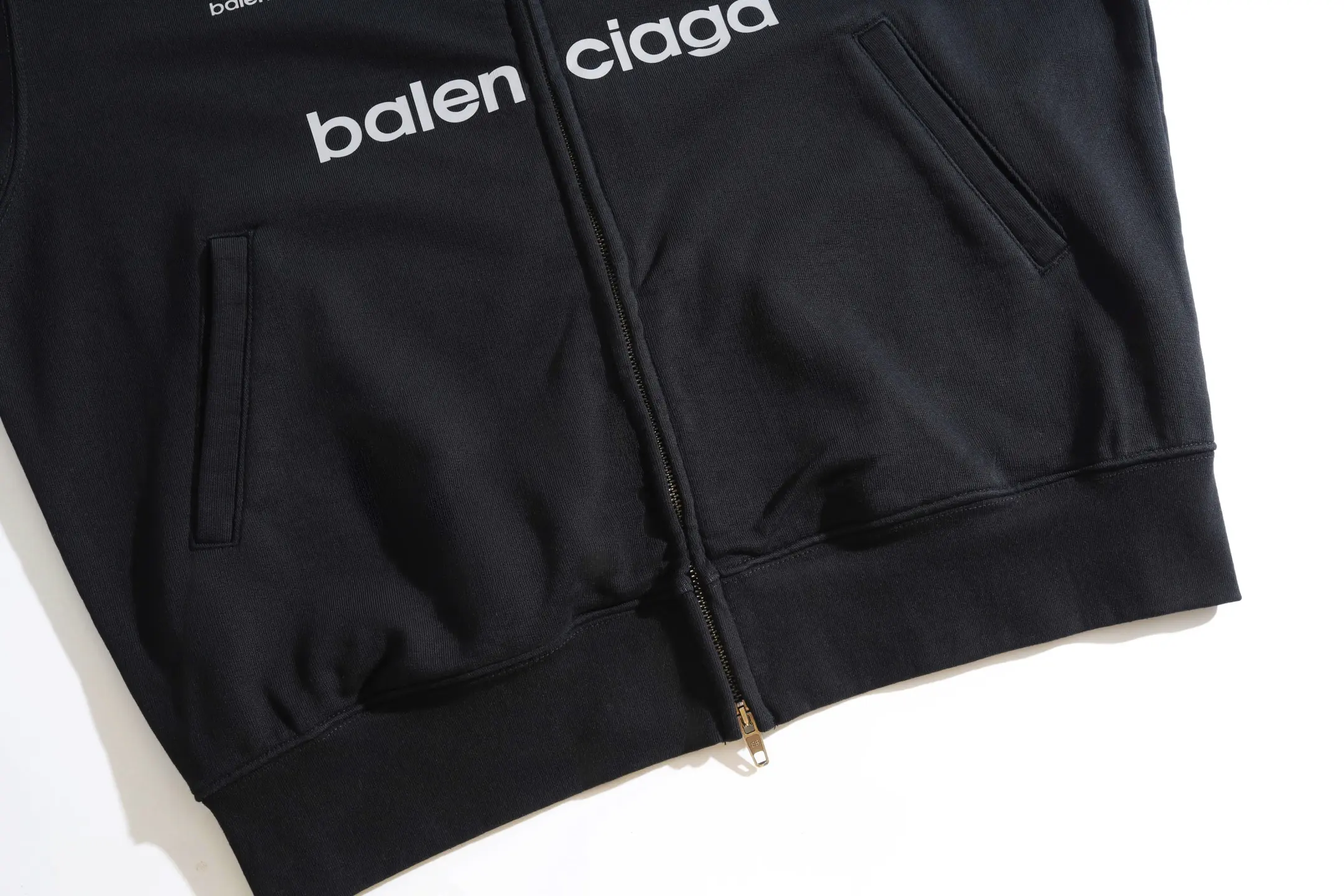 Logo Print Zip-Up Jersey Hoodie D29922605 — view 14
