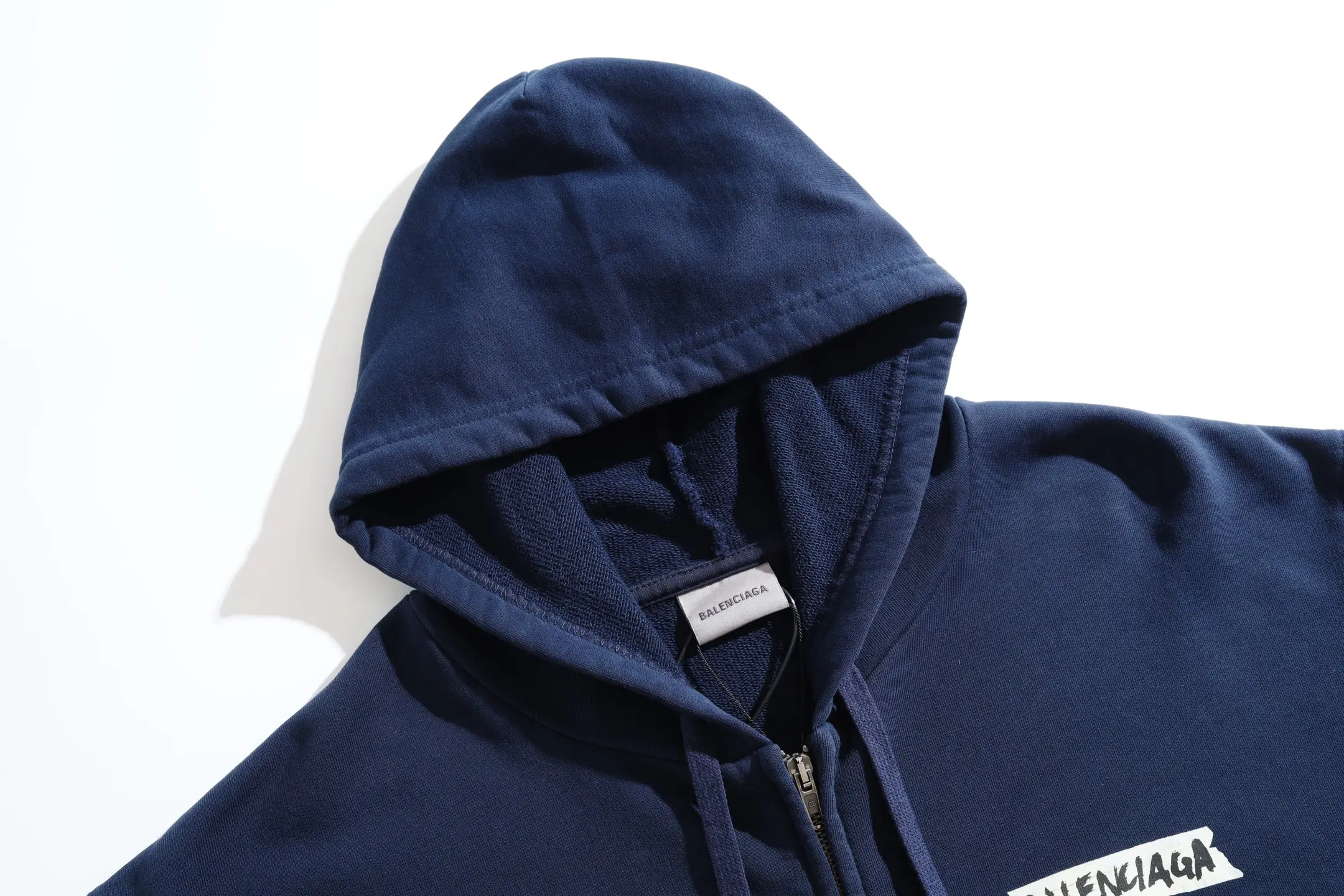 Tape Logo Zip-Up Cotton Hoodie D29922608 — view 5