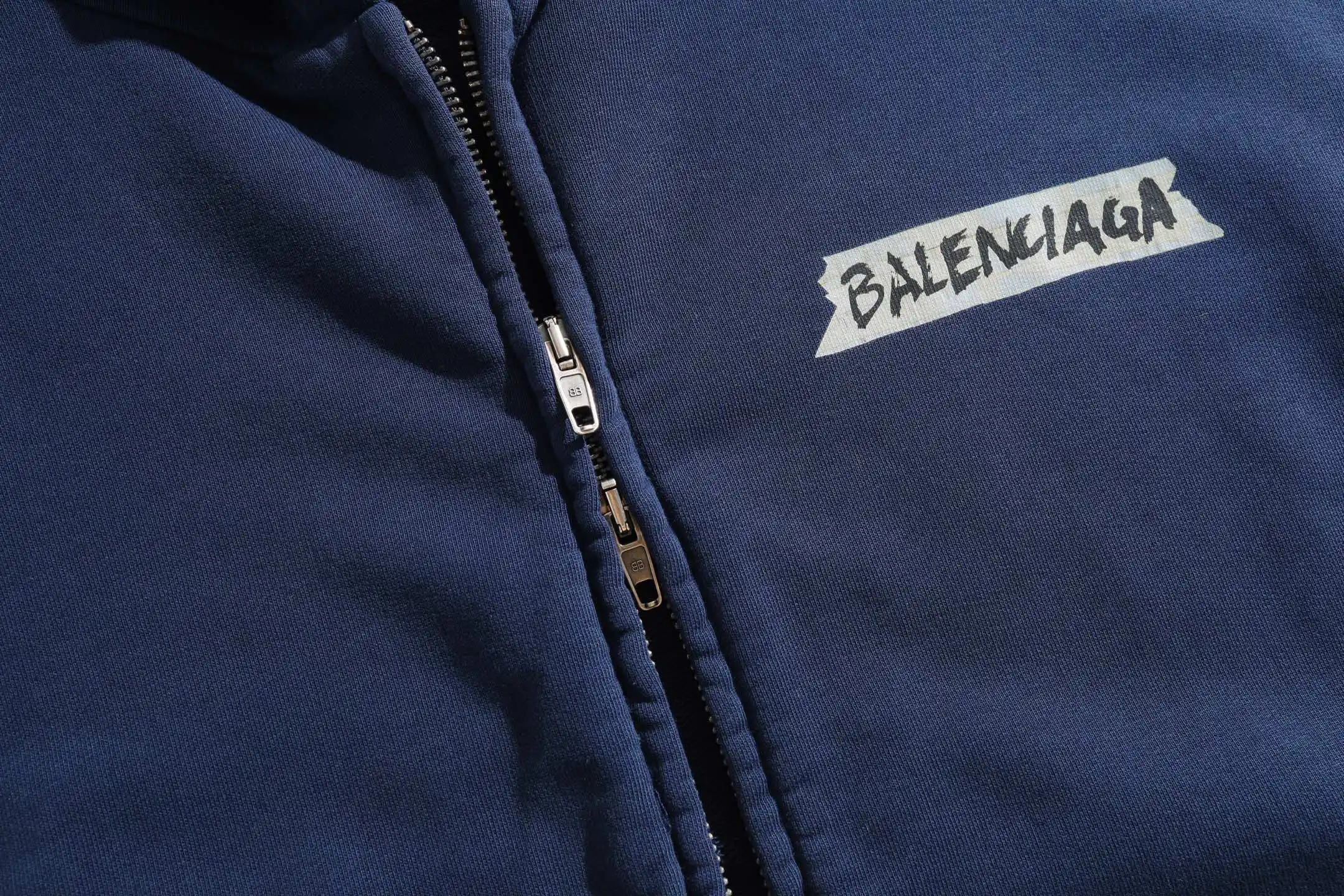 Tape Logo Zip-Up Cotton Hoodie D29922608 — view 7