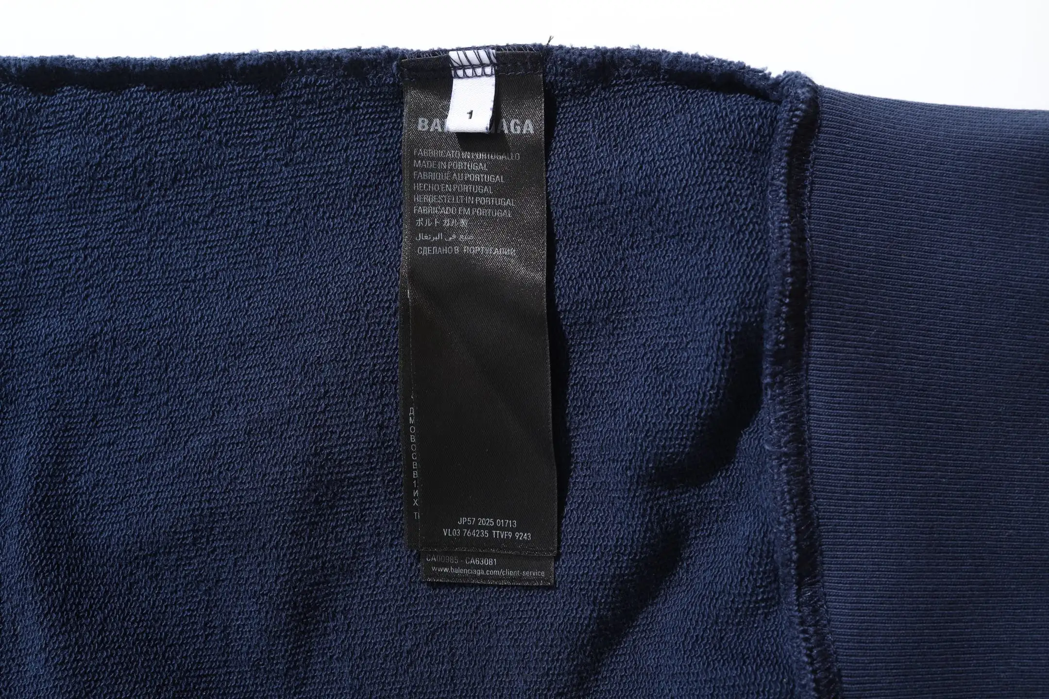 Tape Logo Zip-Up Cotton Hoodie D29922608 — view 9