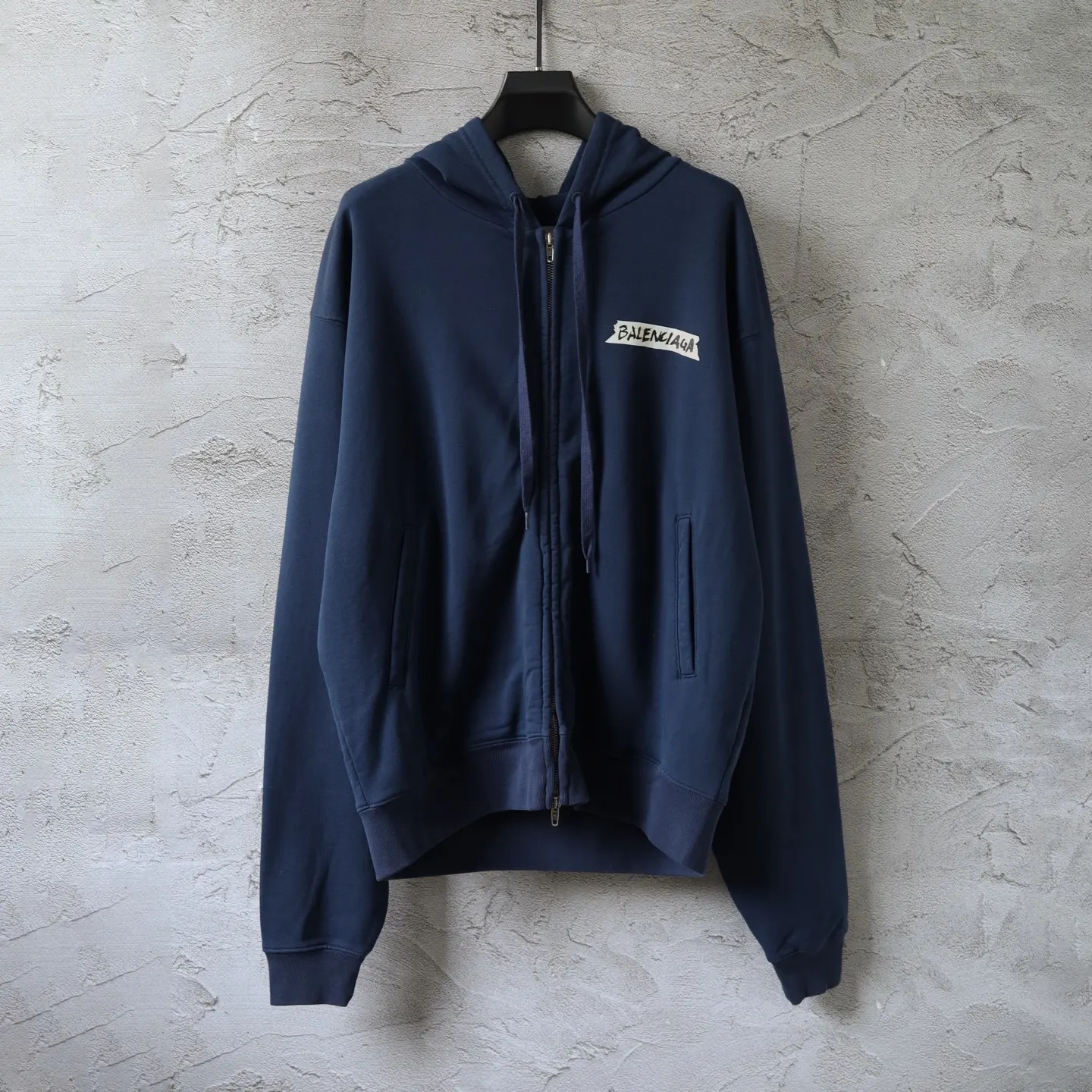 Tape Logo Zip-Up Cotton Hoodie D29922608 — view 10
