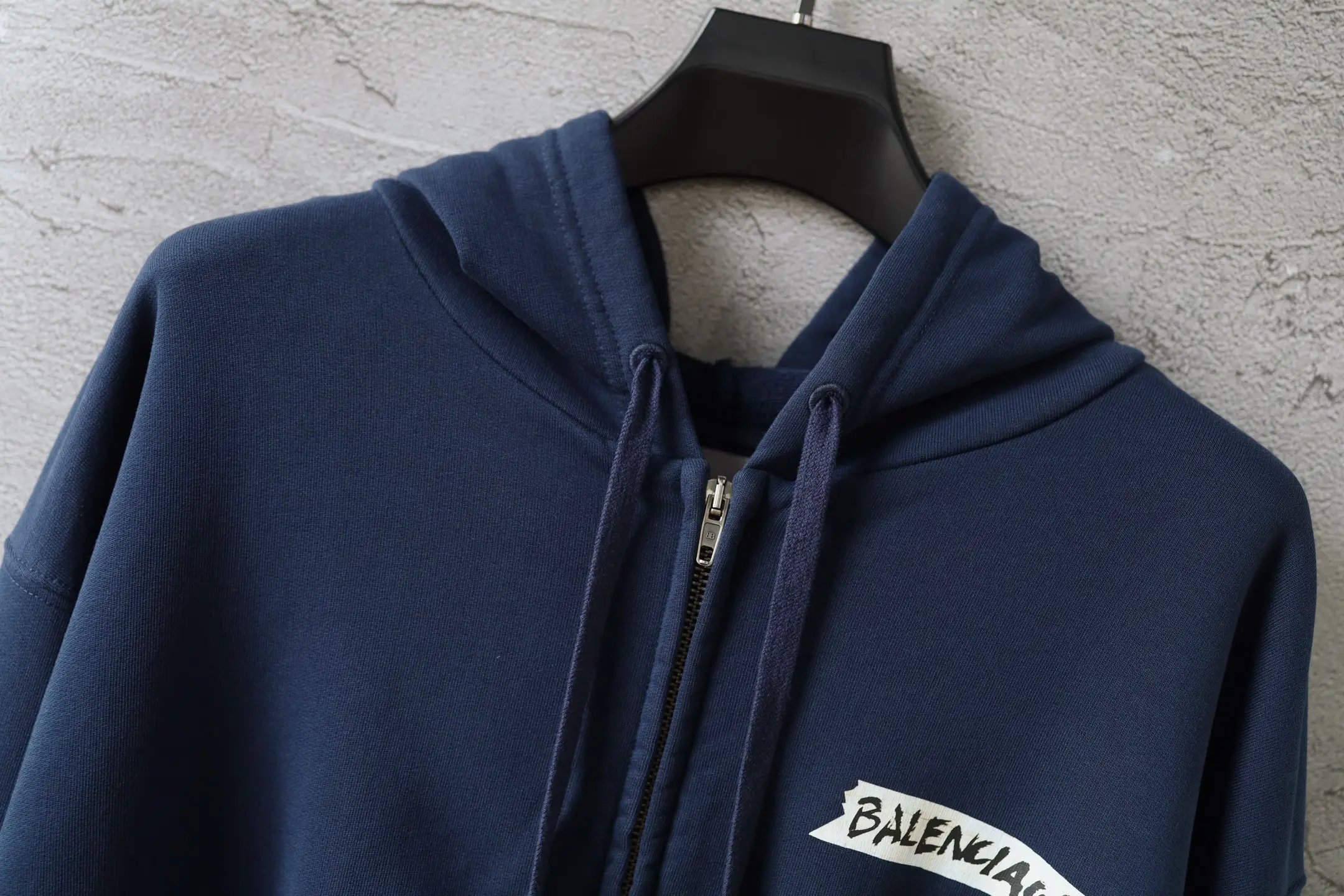 Tape Logo Zip-Up Cotton Hoodie D29922608 — view 14