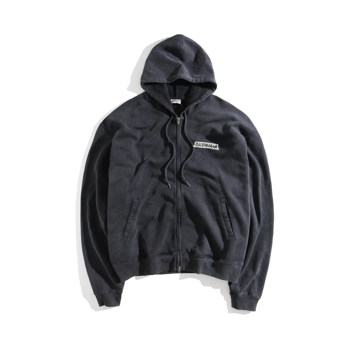Tape Logo Zip-Up Hoodie D29920073 — view 10