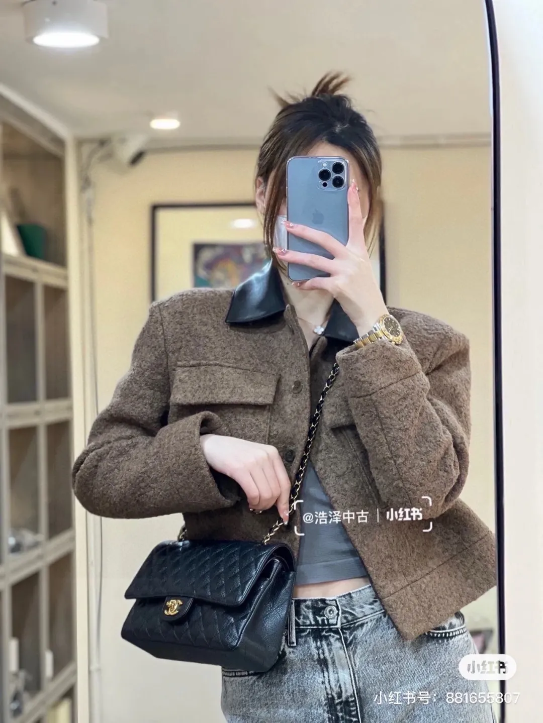 Classic Flap Bag in Caviar Leather D32018395 — view 6