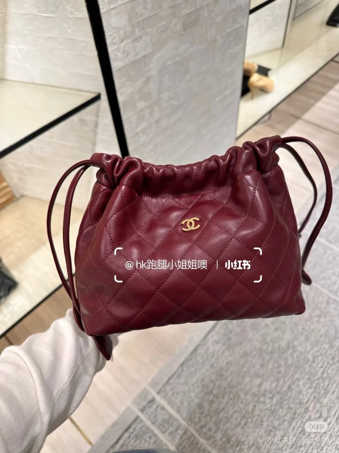 Chanel Quilted Leather Drawstring Bucket Bag D34018233
