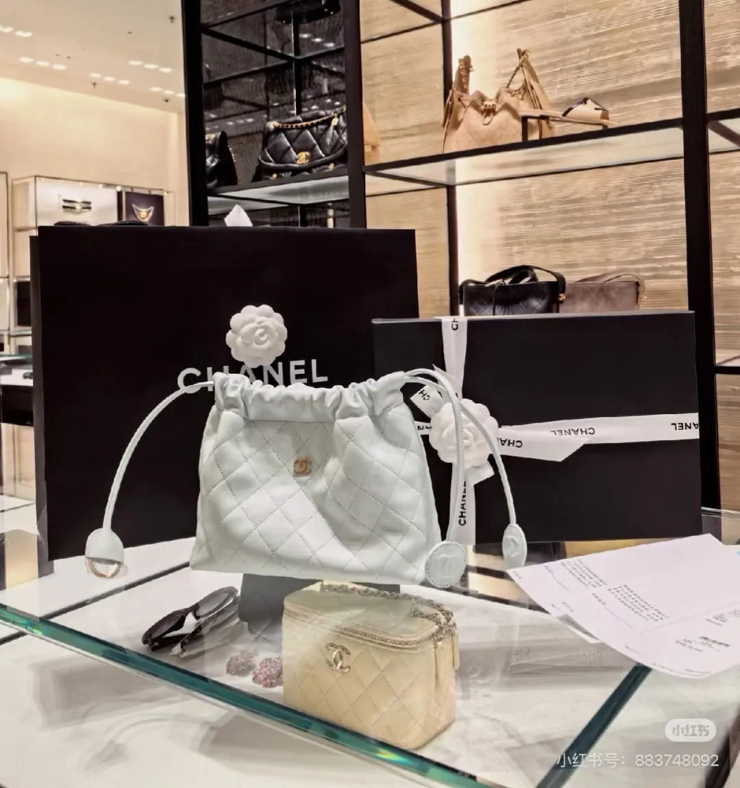 Chanel Quilted Leather Drawstring Bucket Bag D34018233 — view 4