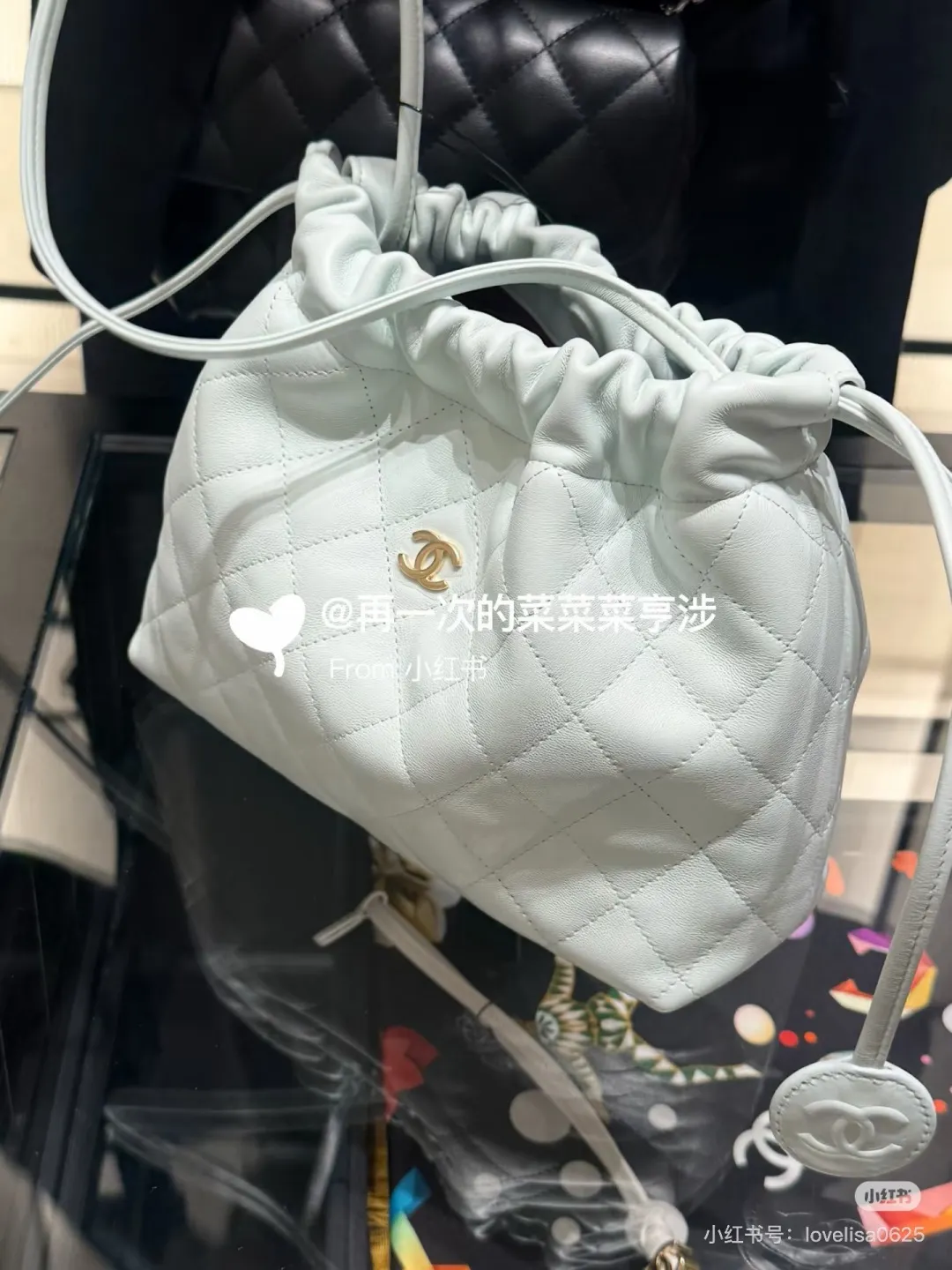 Chanel Quilted Leather Drawstring Bucket Bag D34018233 — view 5