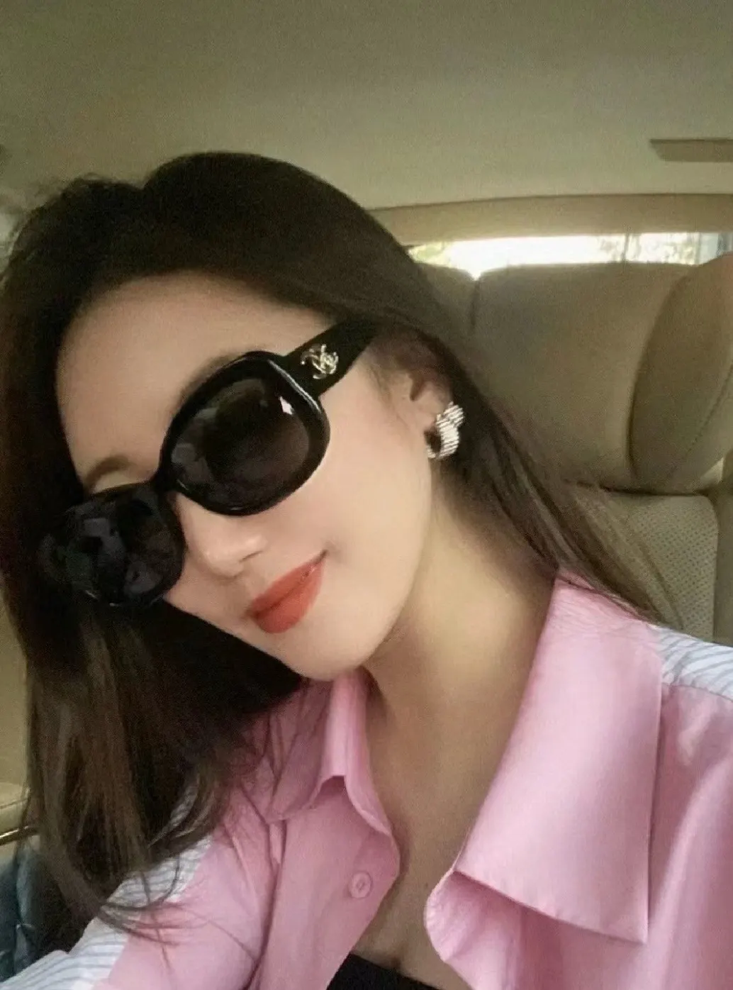 Oval Polarized Sunglasses with Crystal Logo D20017777 — view 4