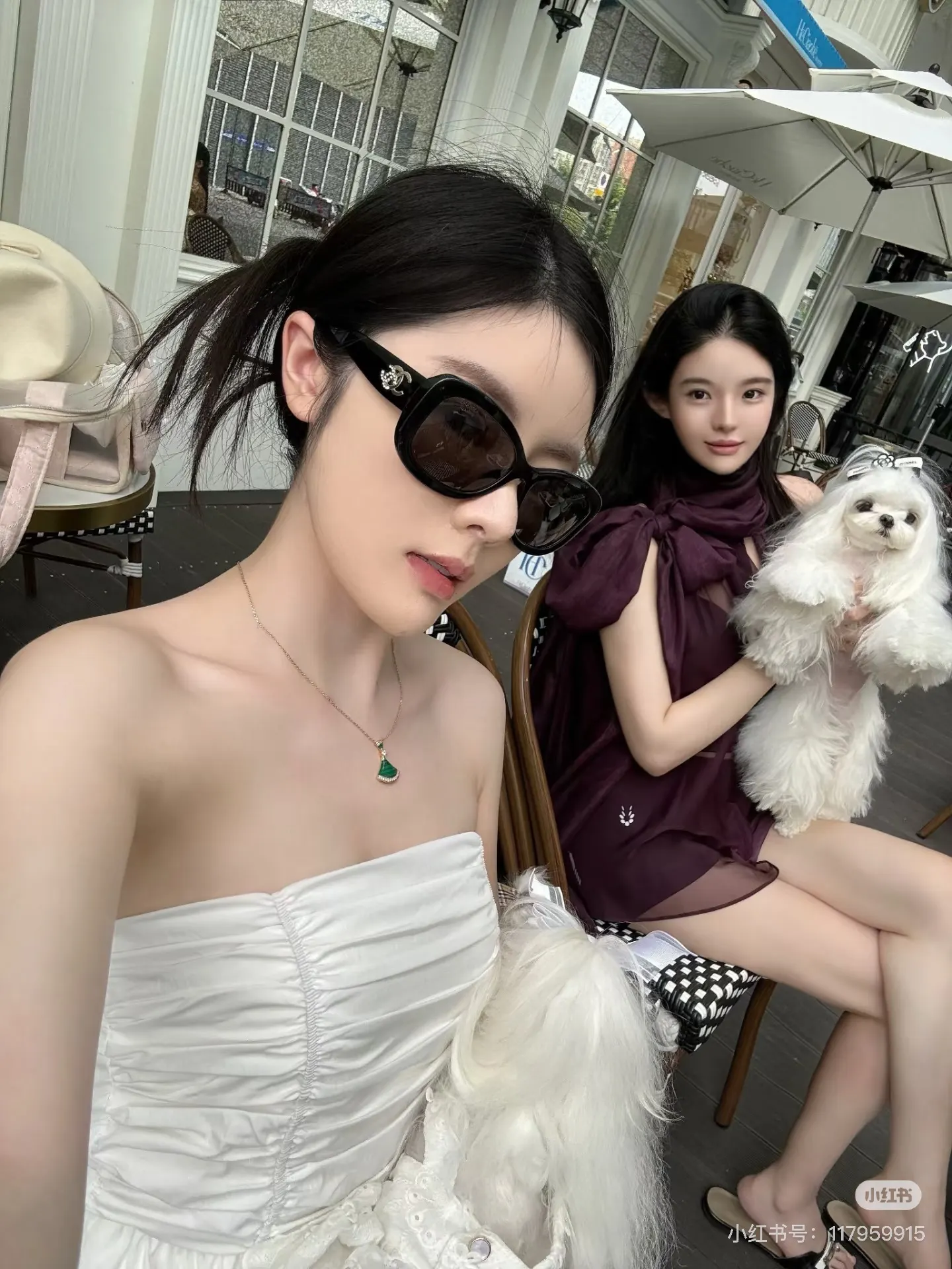Oval Polarized Sunglasses with Crystal Logo D20017777 — view 6