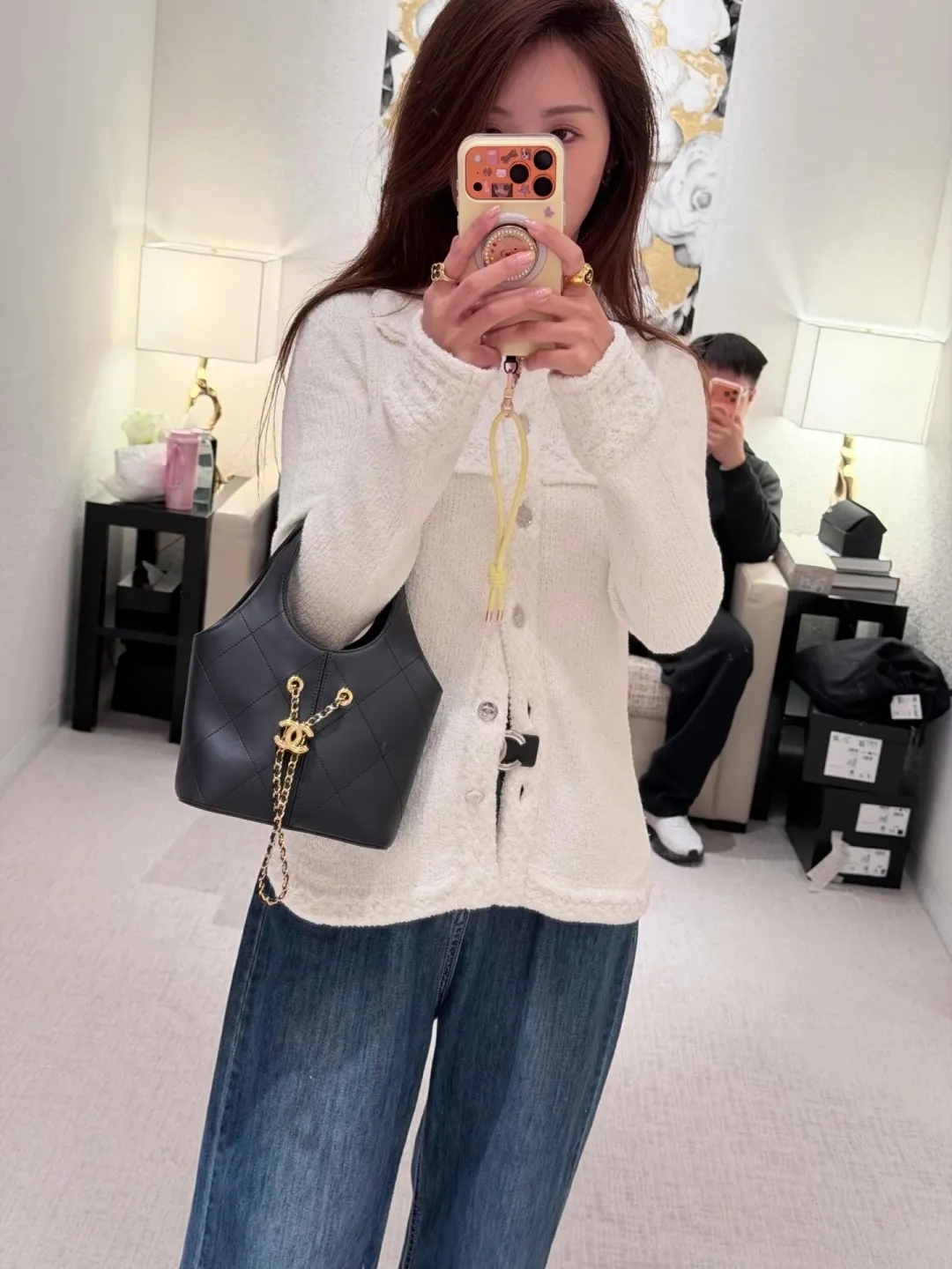 Chanel Quilted Leather Bucket Bag D28517814 — view 4