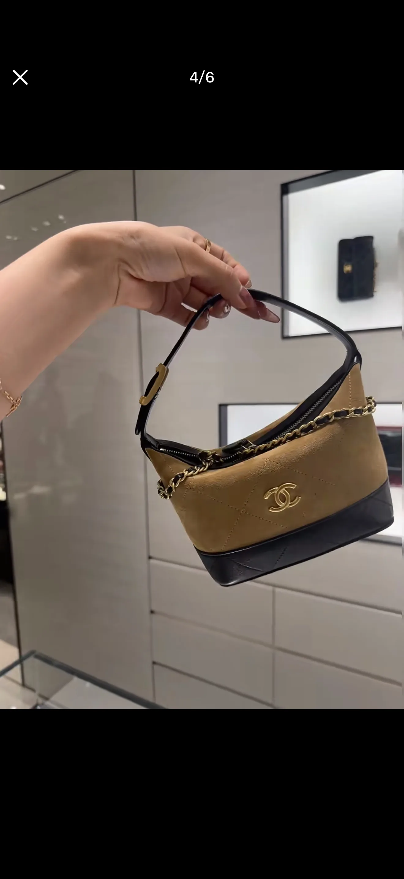 Chanel 26S Suede & Leather Lunch Box Bag D35518149 — view 3
