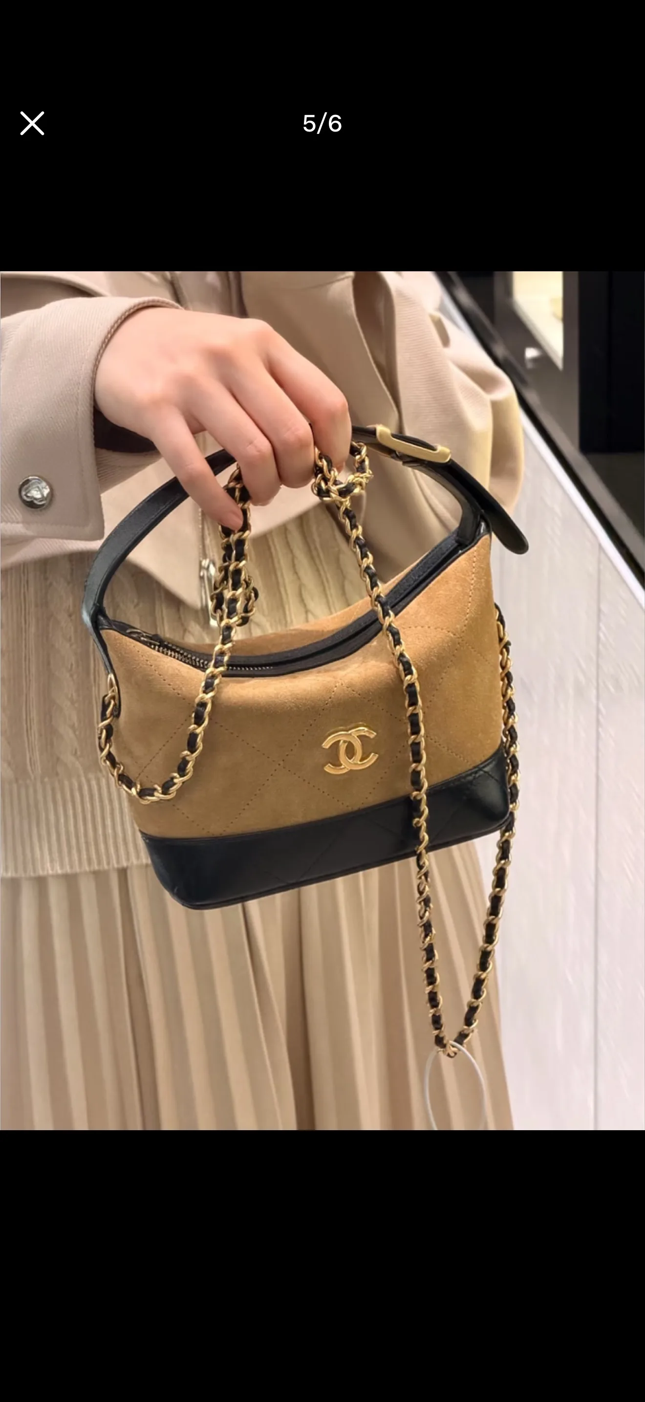 Chanel 26S Suede & Leather Lunch Box Bag D35518149 — view 8