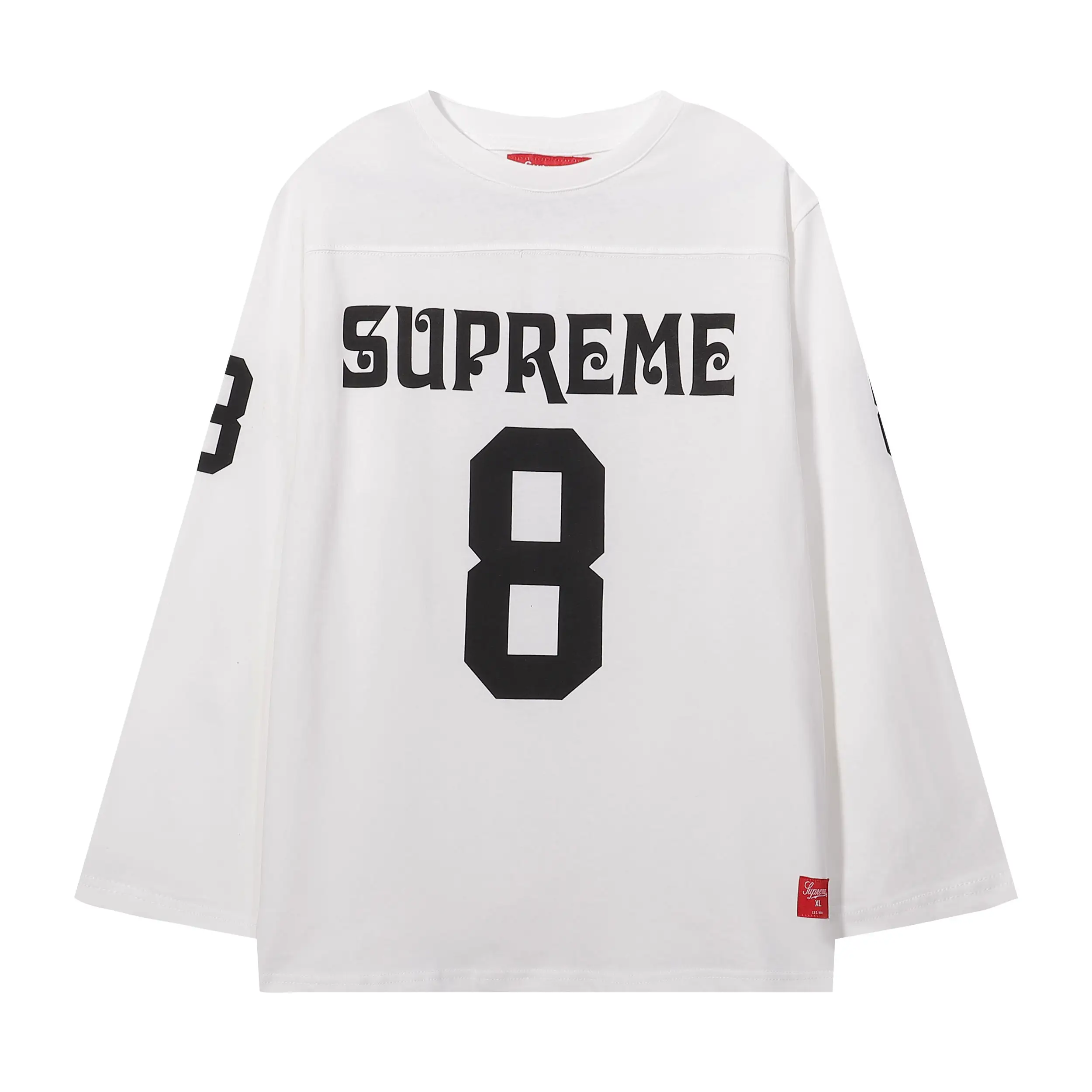Supreme Number 8 Printed Long-Sleeve T-Shirt D10012072