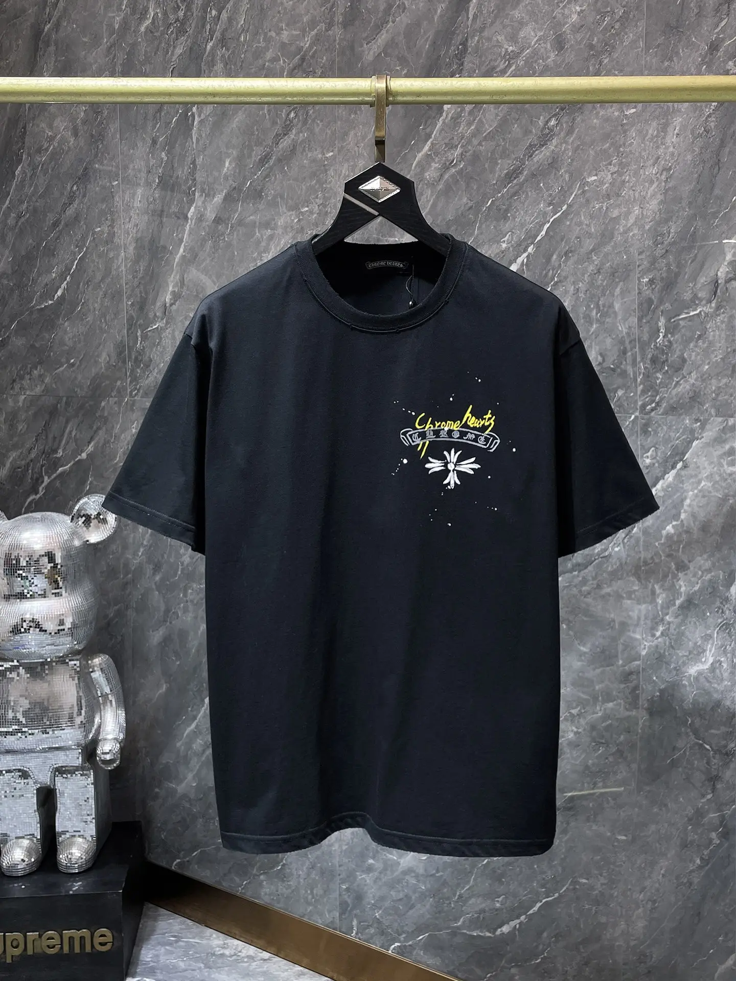 Logo Graphic Splatter Print T-Shirt D10512020