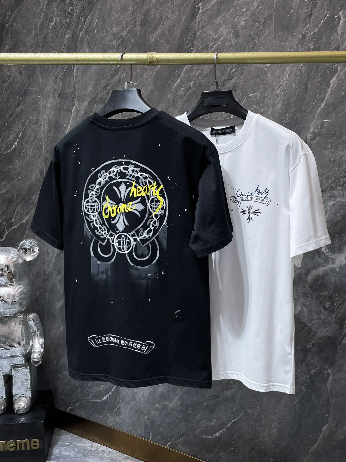 Hand-Painted Ink Splatter Logo T-Shirt D10512019 — view 9