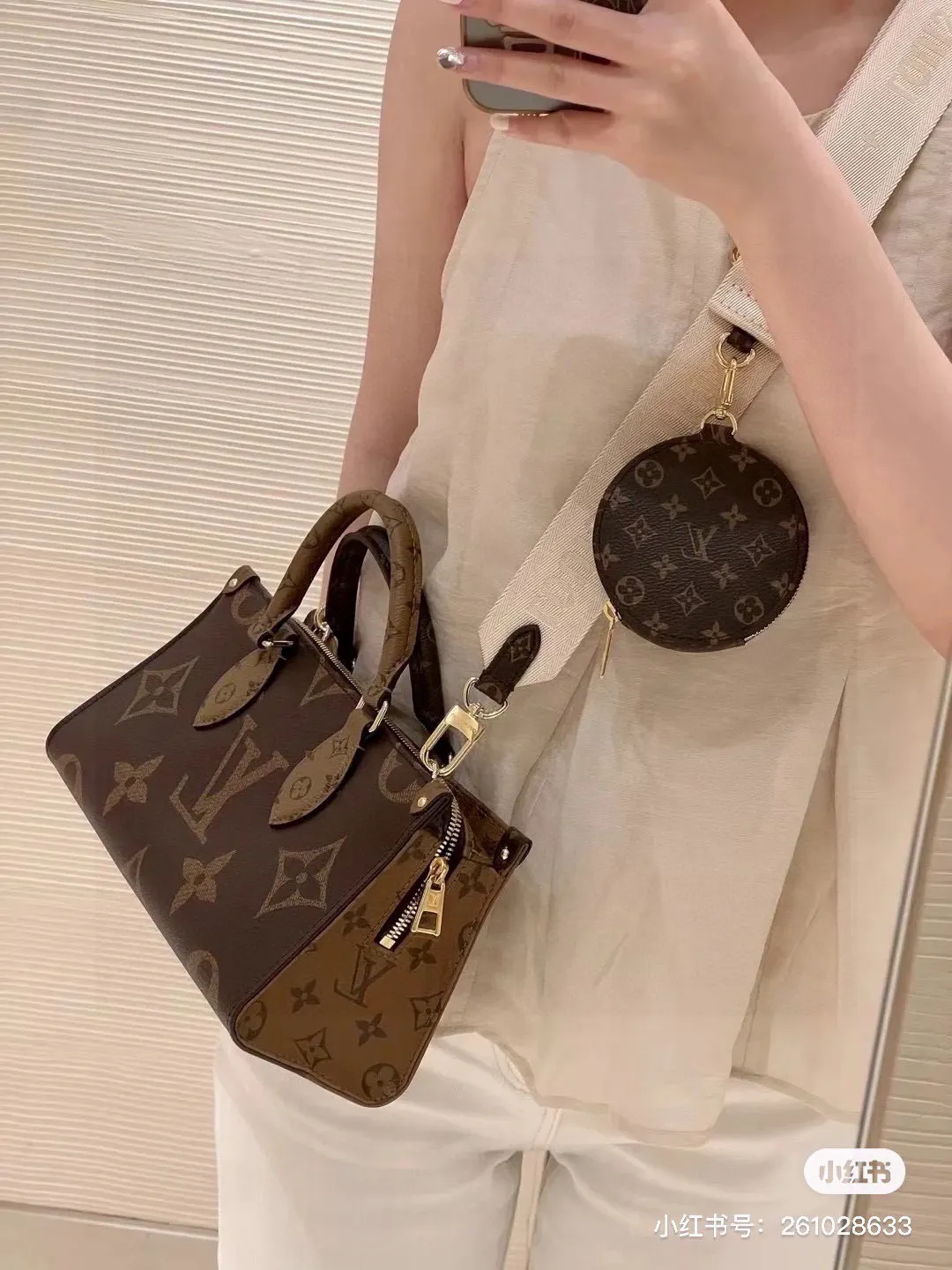 Monogram Coated Canvas OnTheGo Tote D35518210 — view 8
