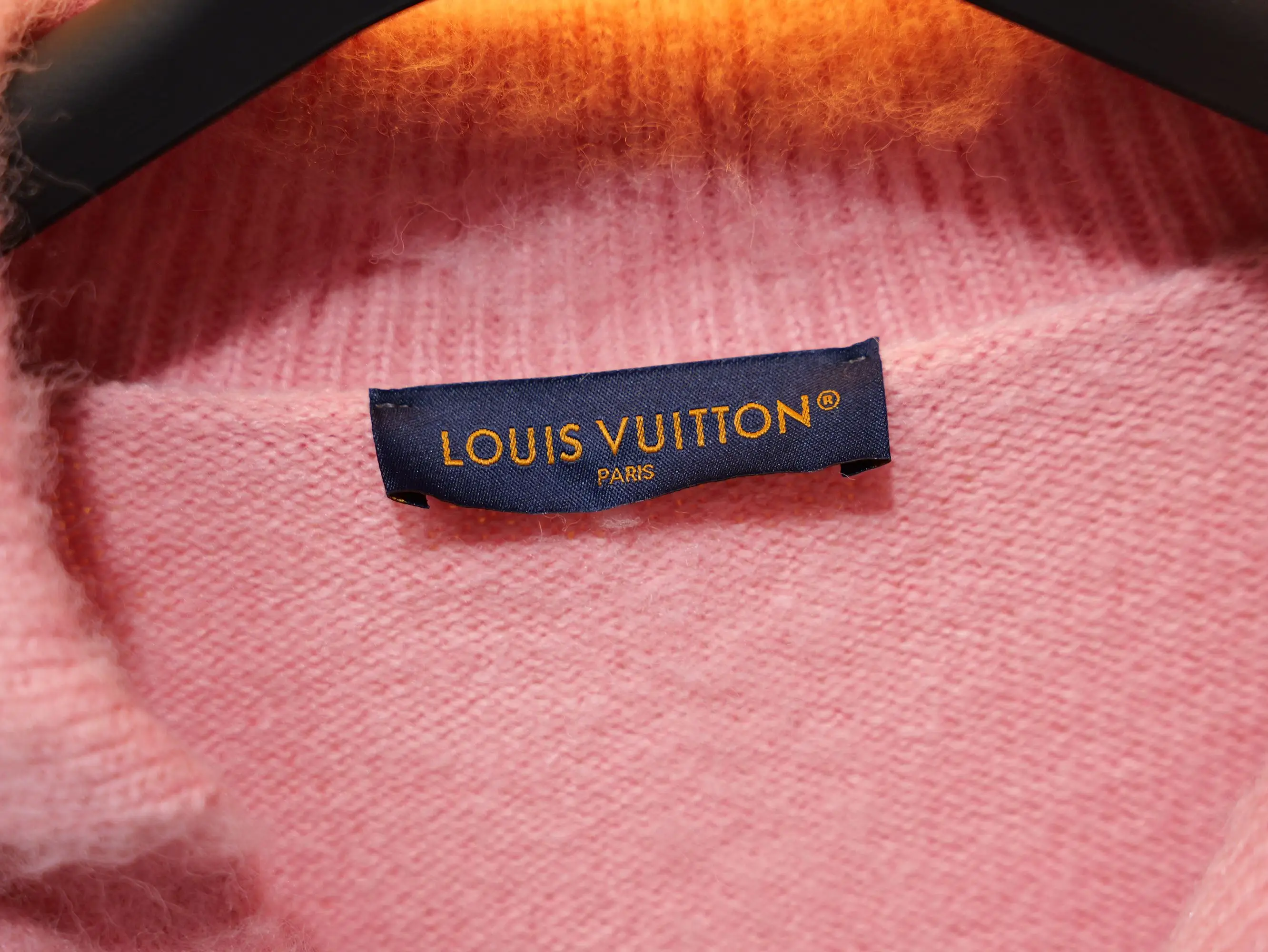 Brushed Knit Pullover with Leather Trim D30522714 — view 8