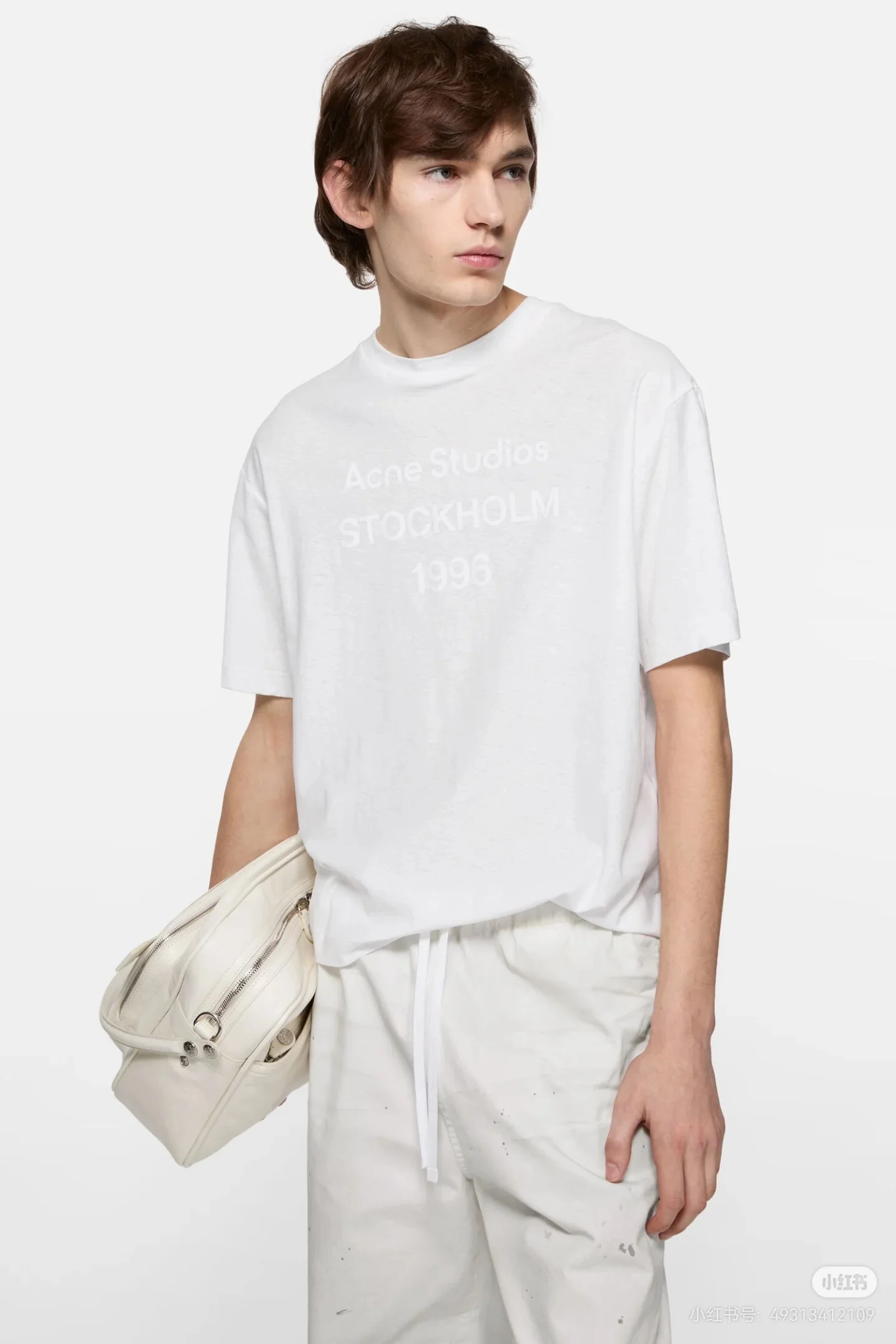 1996 Logo-Print Linen-Blend T-Shirt D13523760