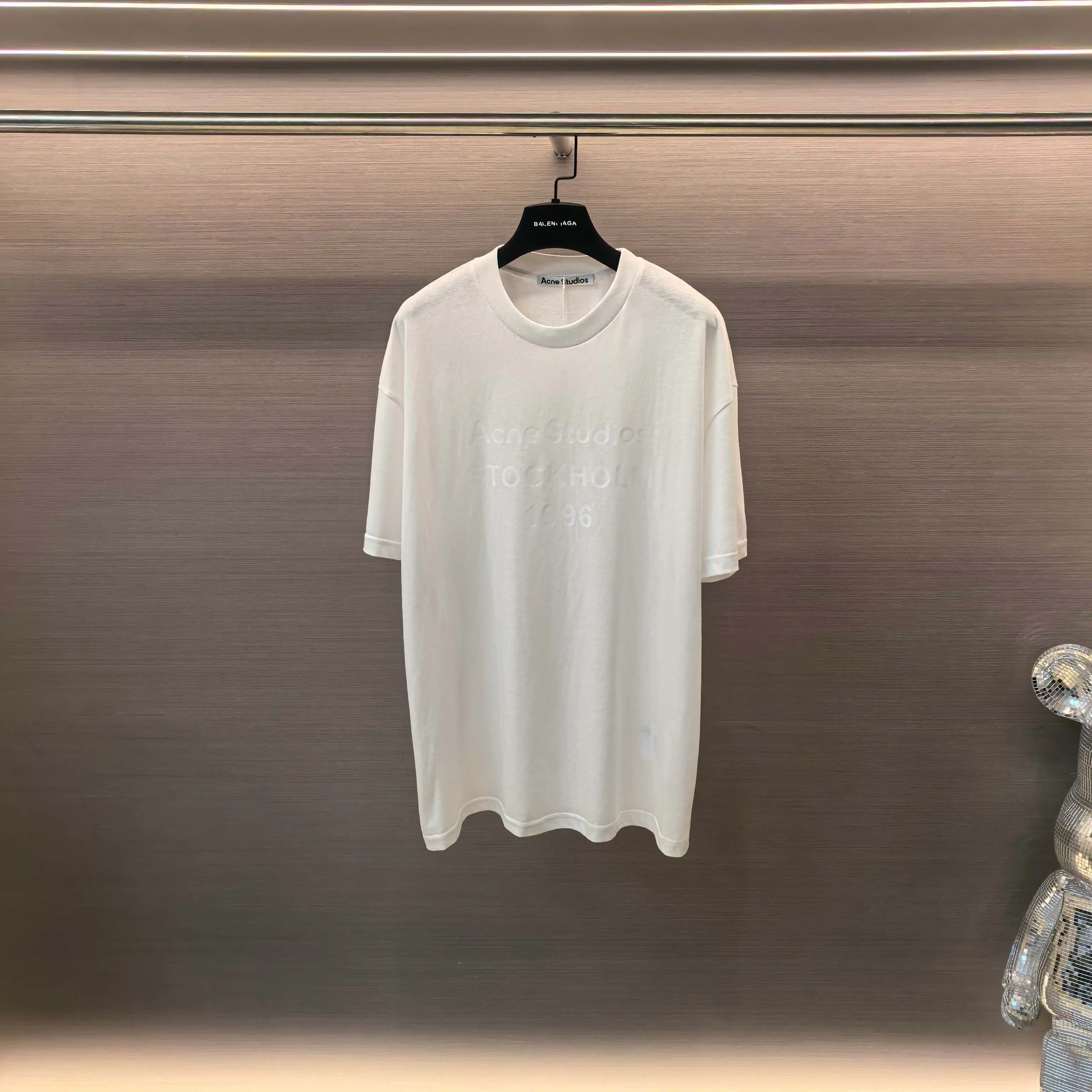 Acne Studios 1996 Logo Linen-Blend T-Shirt D13523759 — view 2