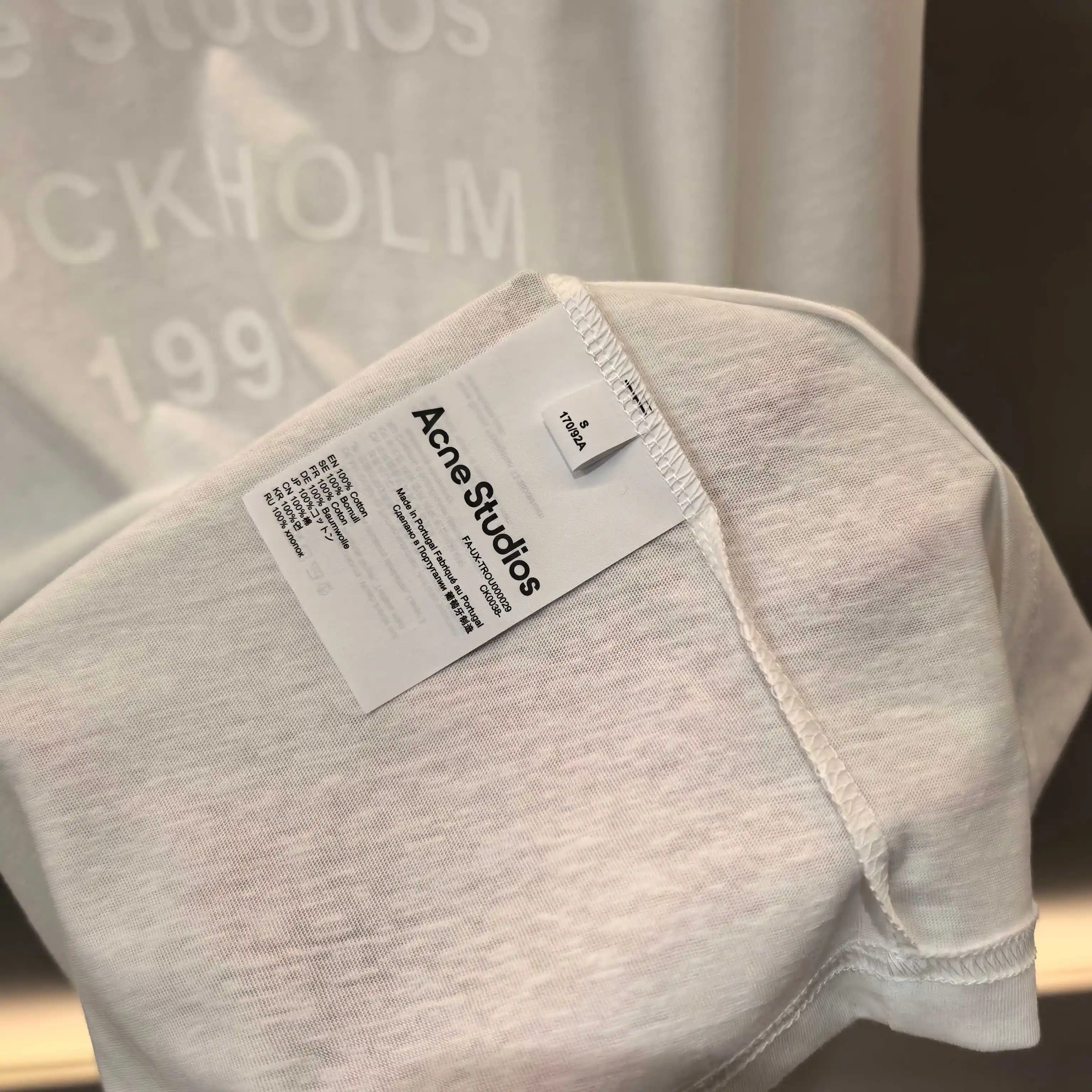 Acne Studios 1996 Logo Linen-Blend T-Shirt D13523759 — view 5