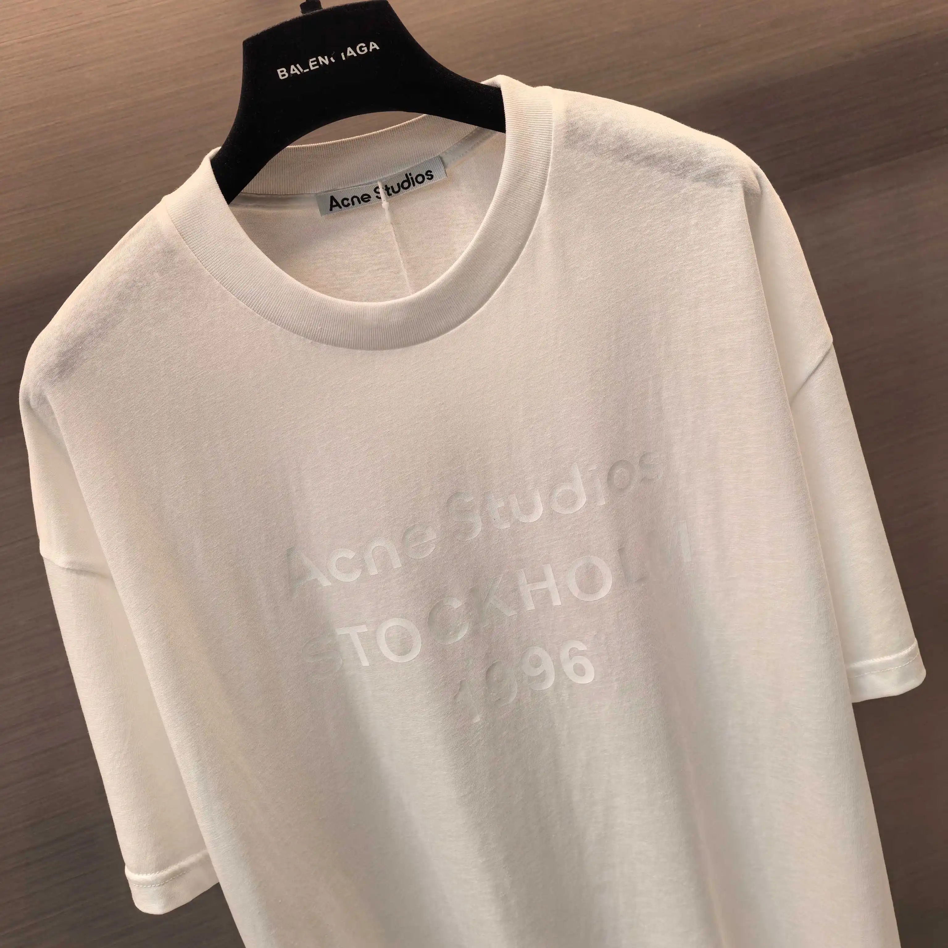 Acne Studios 1996 Logo Linen-Blend T-Shirt D13523759 — view 8