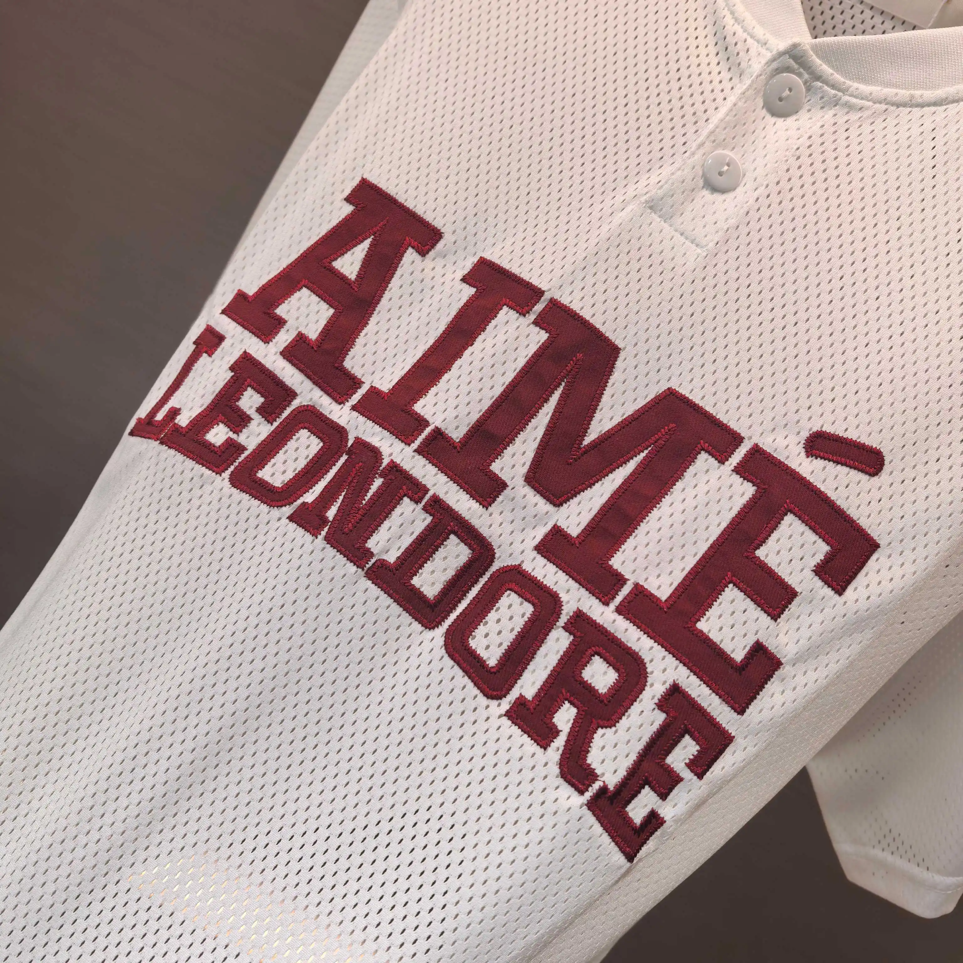 Logo-Print Mesh Henley T-Shirt D13523762 — view 5