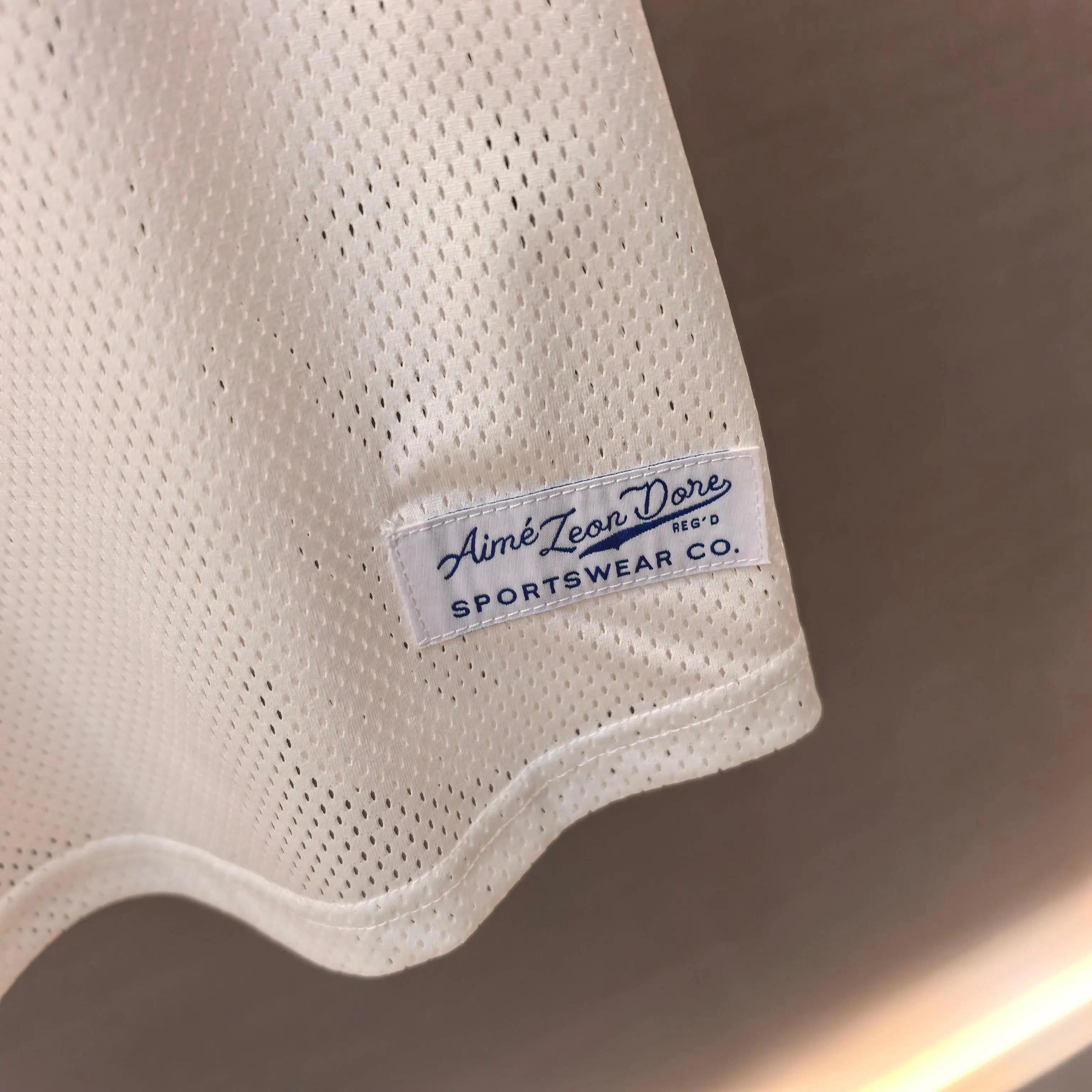 Logo-Print Mesh Henley T-Shirt D13523762 — view 6
