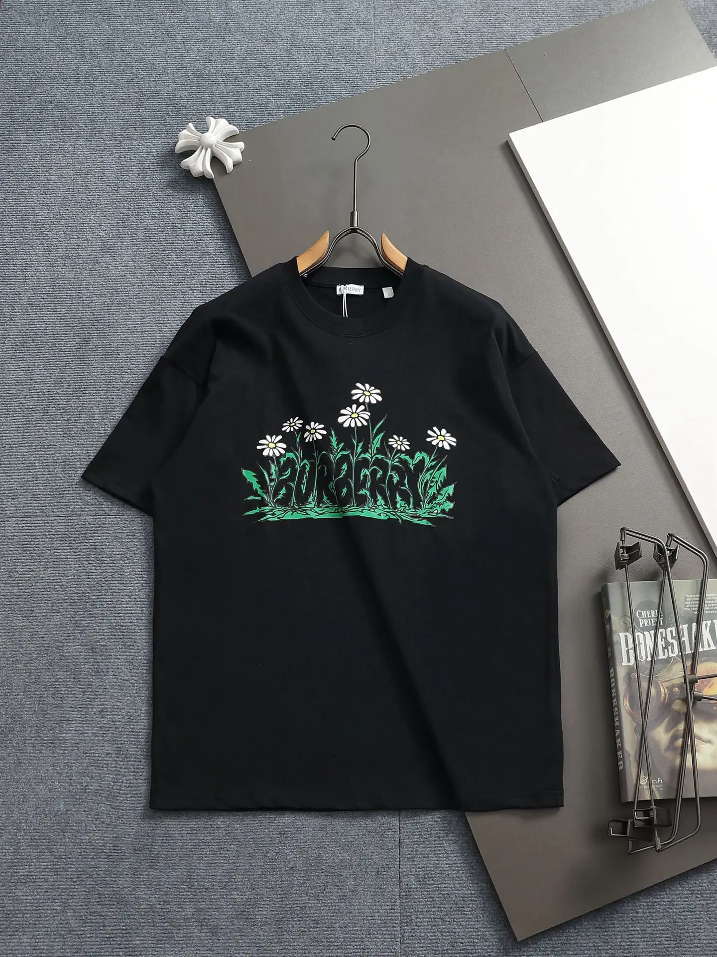 Floral Logo Graphic Cotton T-Shirt D13513694