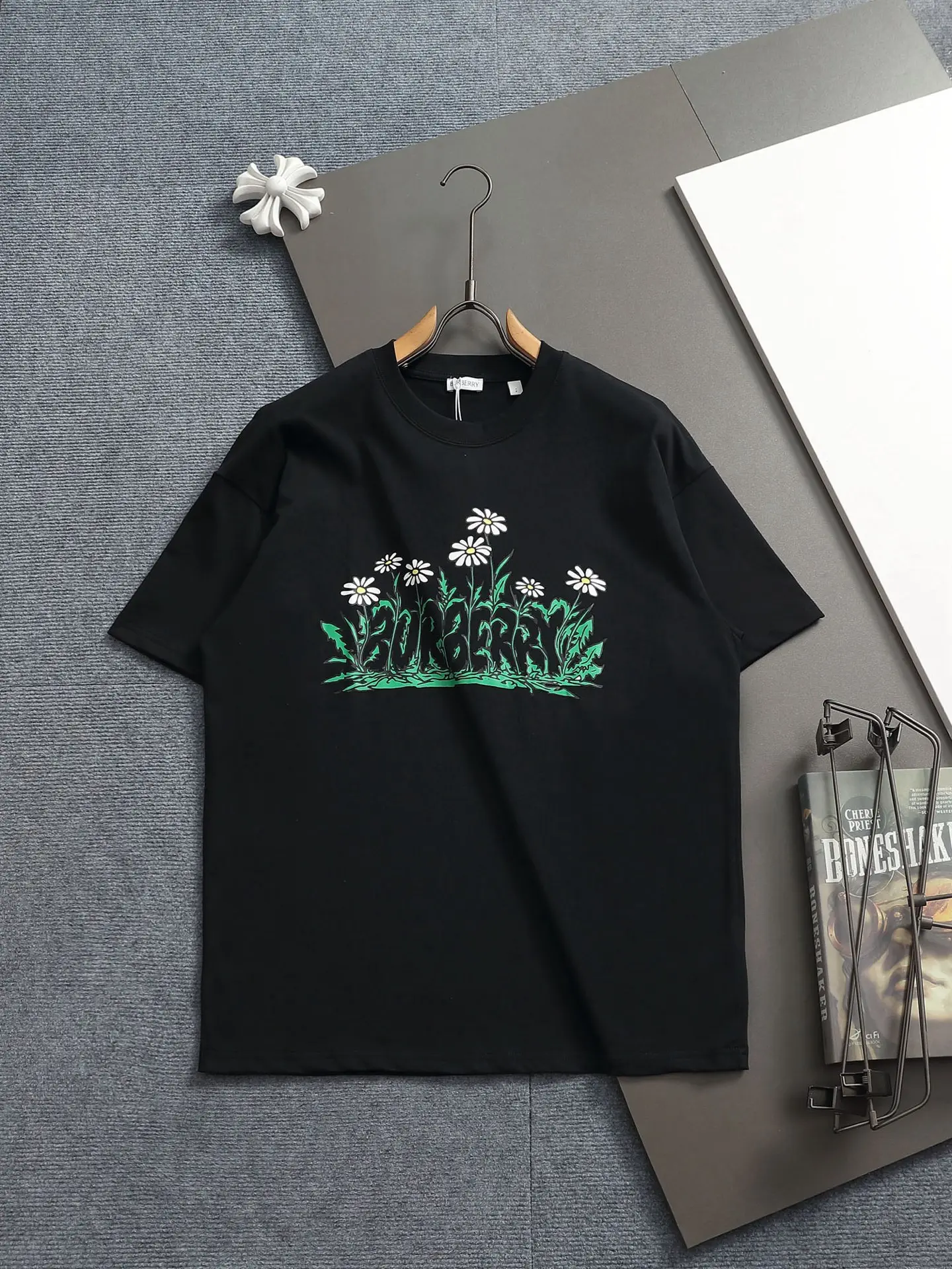 Floral Logo Graphic Cotton T-Shirt D13513694