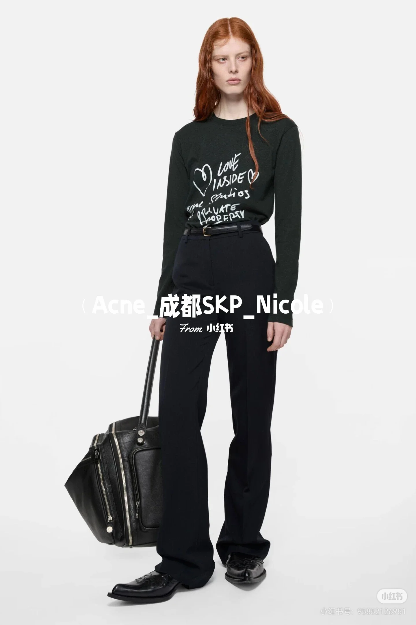 Acne Studios Slogan Print Long-Sleeve T-Shirt D14023739