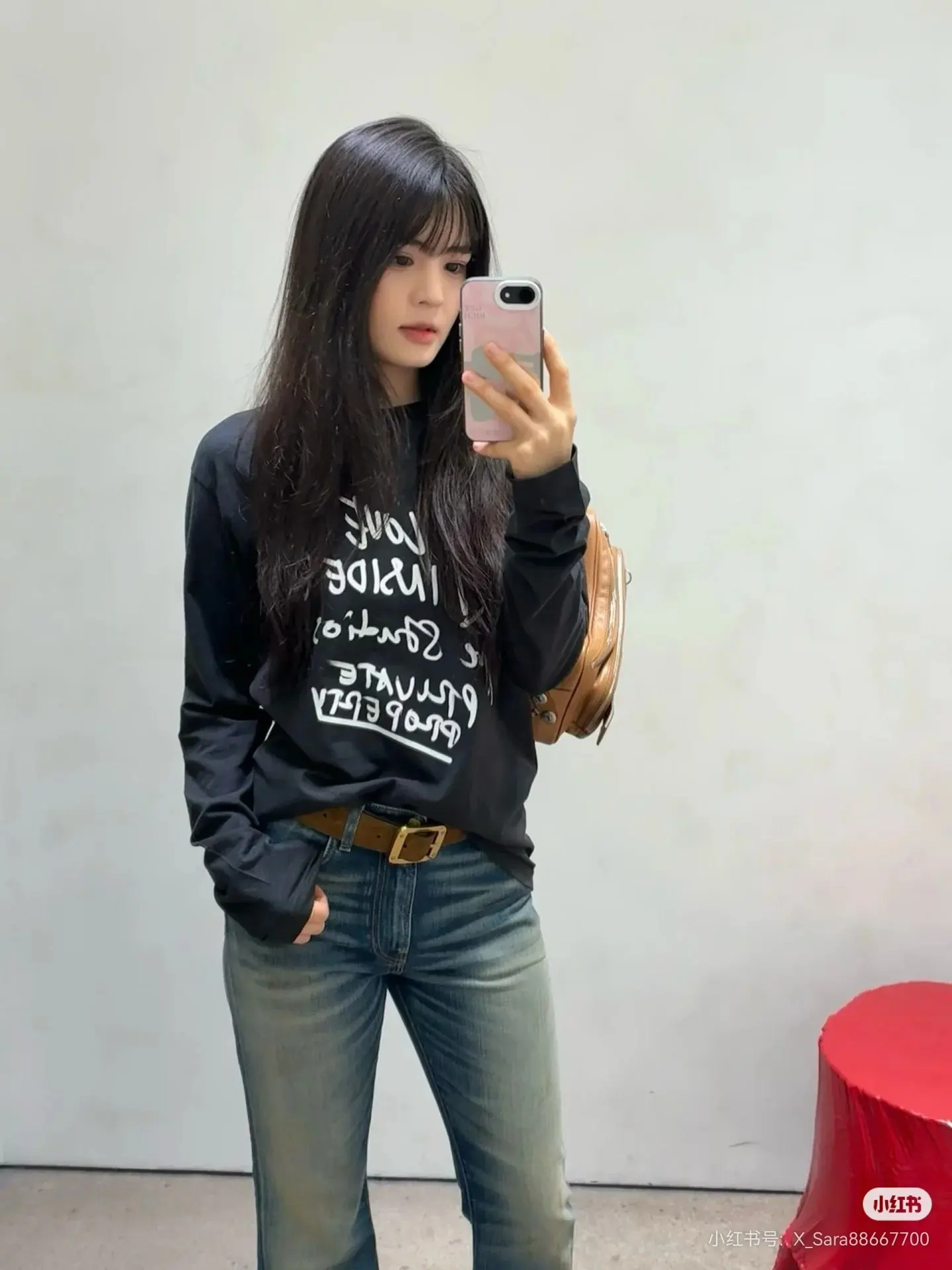 Acne Studios Slogan Print Long-Sleeve T-Shirt D14023739 — view 6